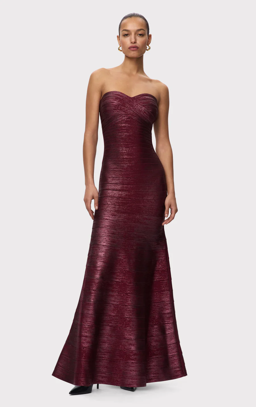 Metallic Sara gown - Wine Foil - Image 4