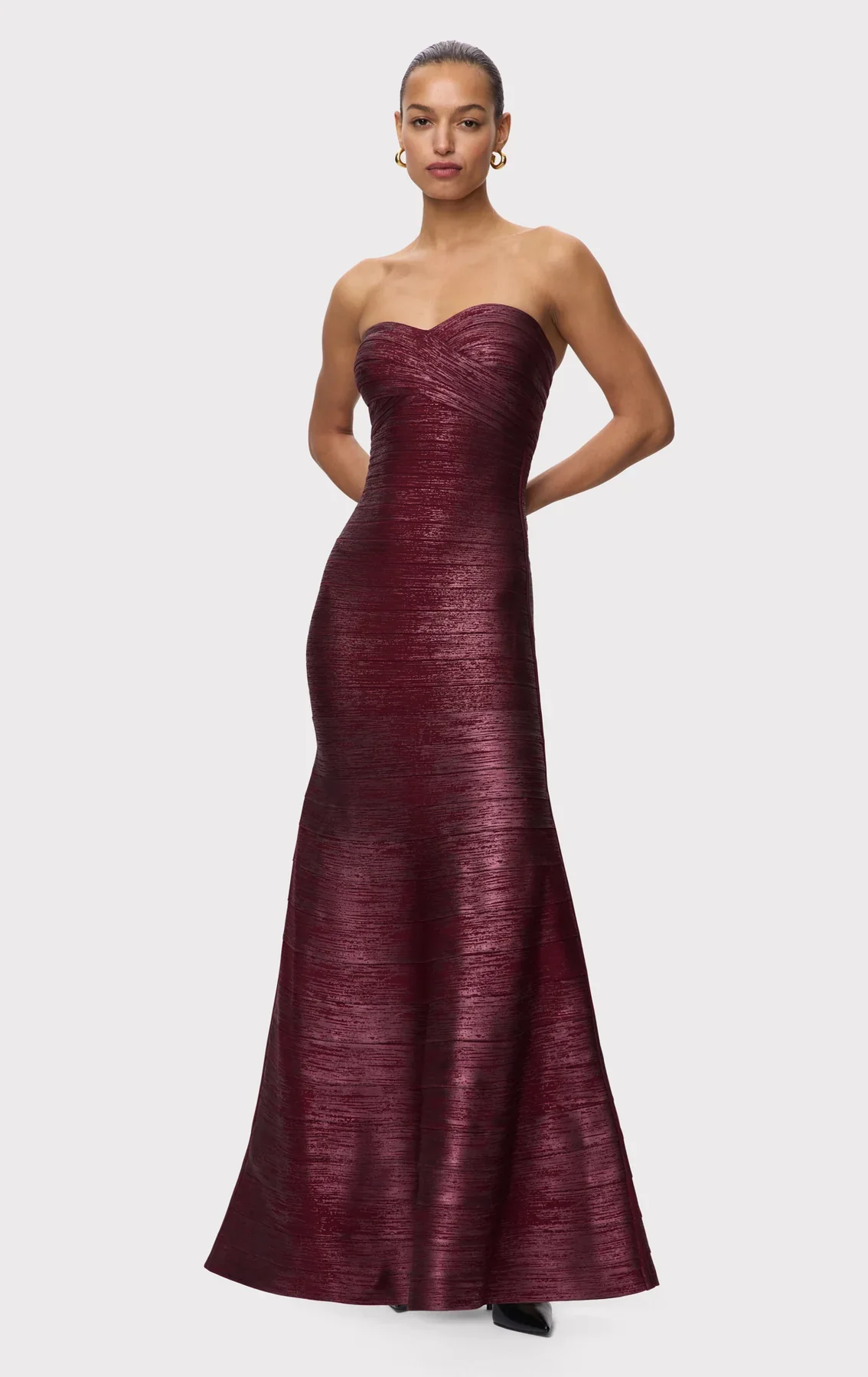 Metallic Sara gown - Wine Foil - Image 5