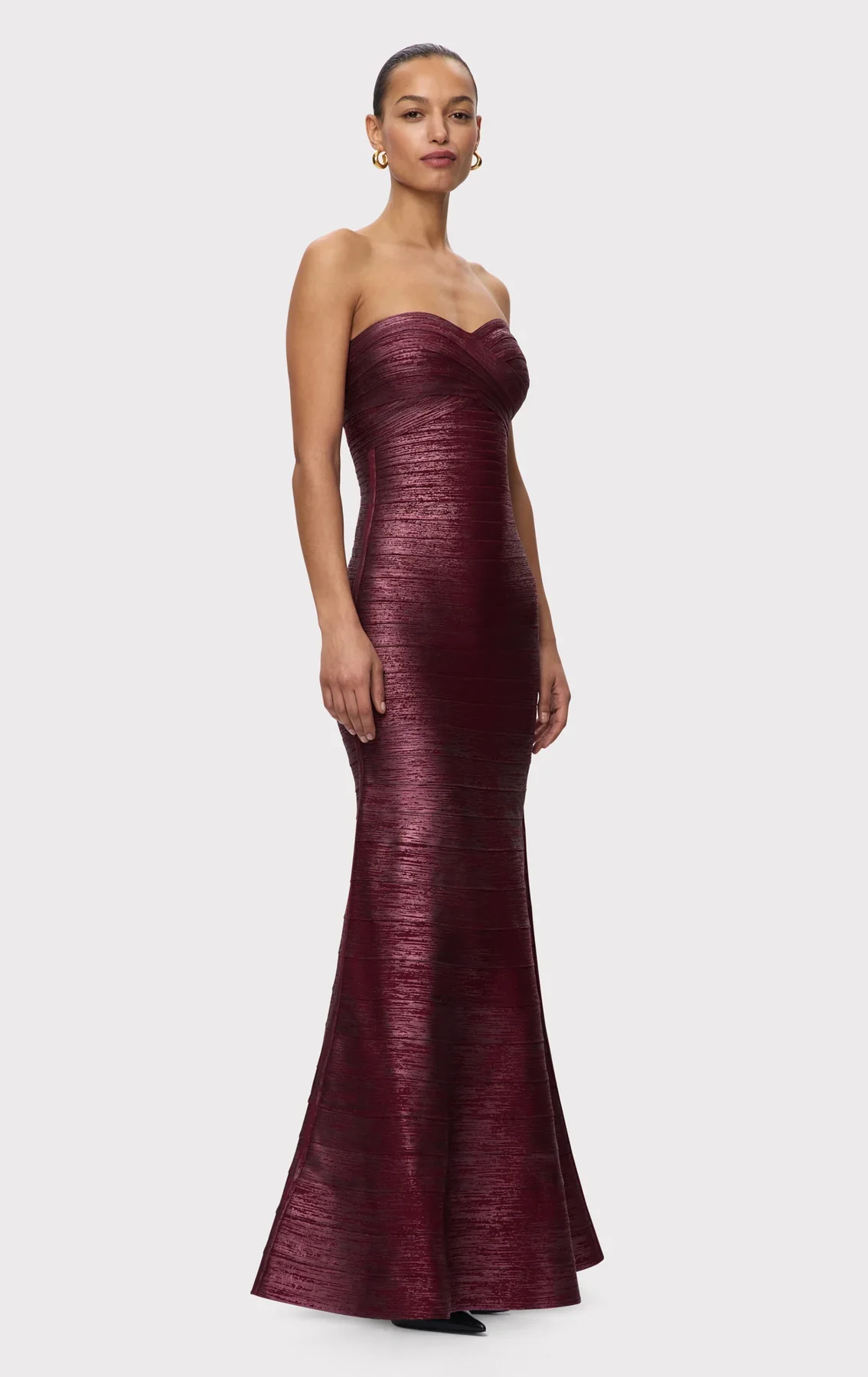 Metallic Sara gown - Wine Foil - Image 6