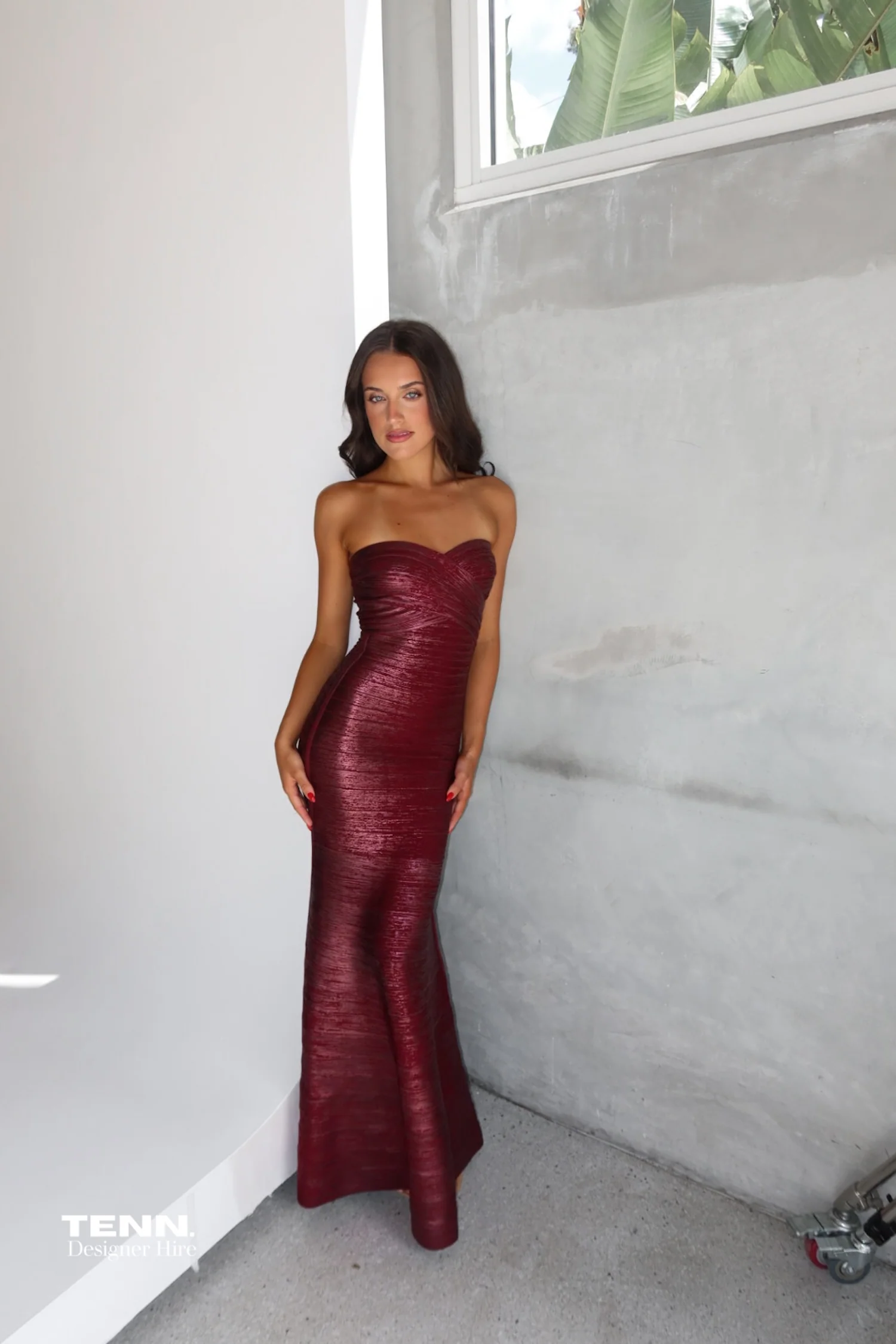 Metallic Sara gown - Wine Foil - Image 8