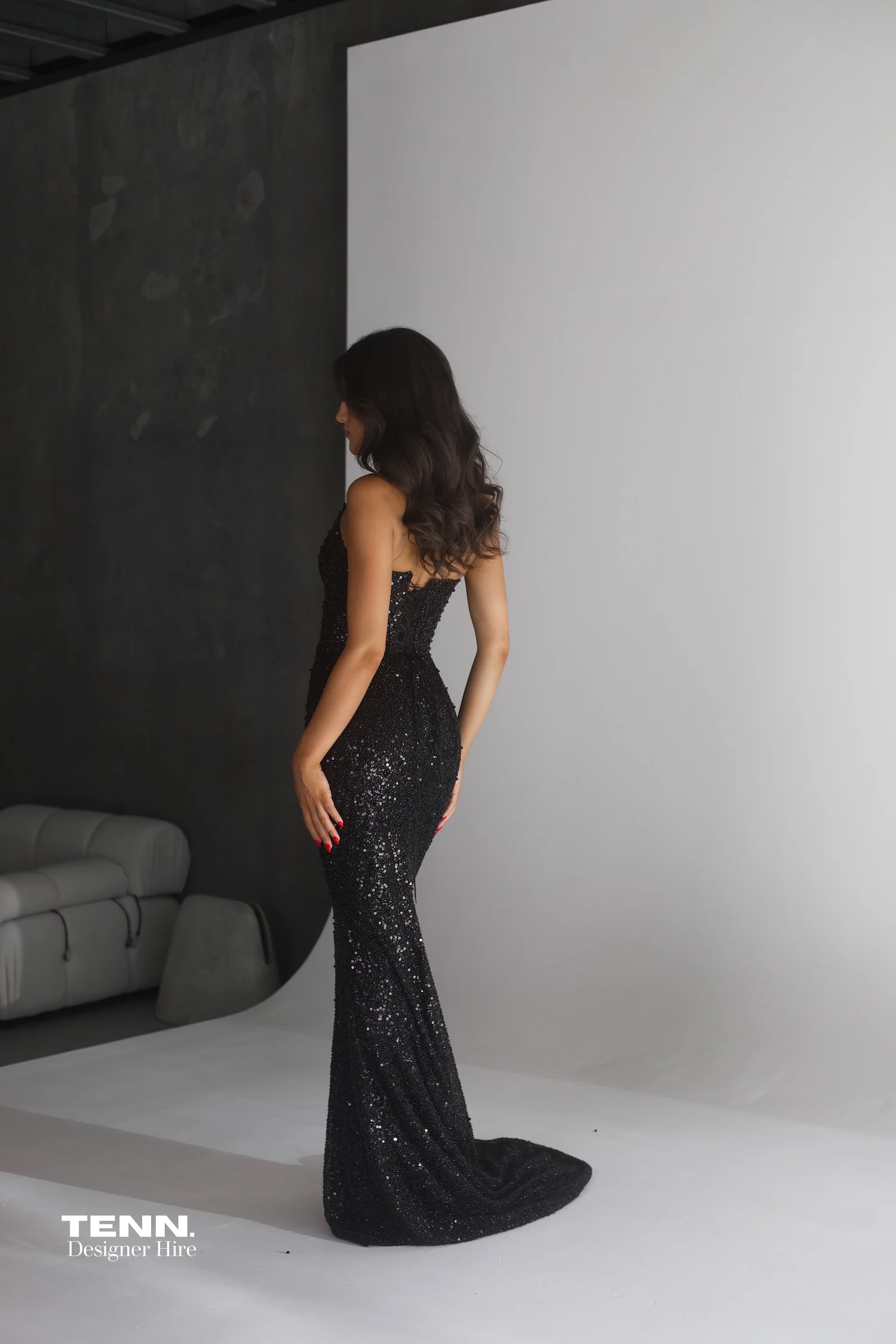 Golden Couture Gown - Midnight - Image 10