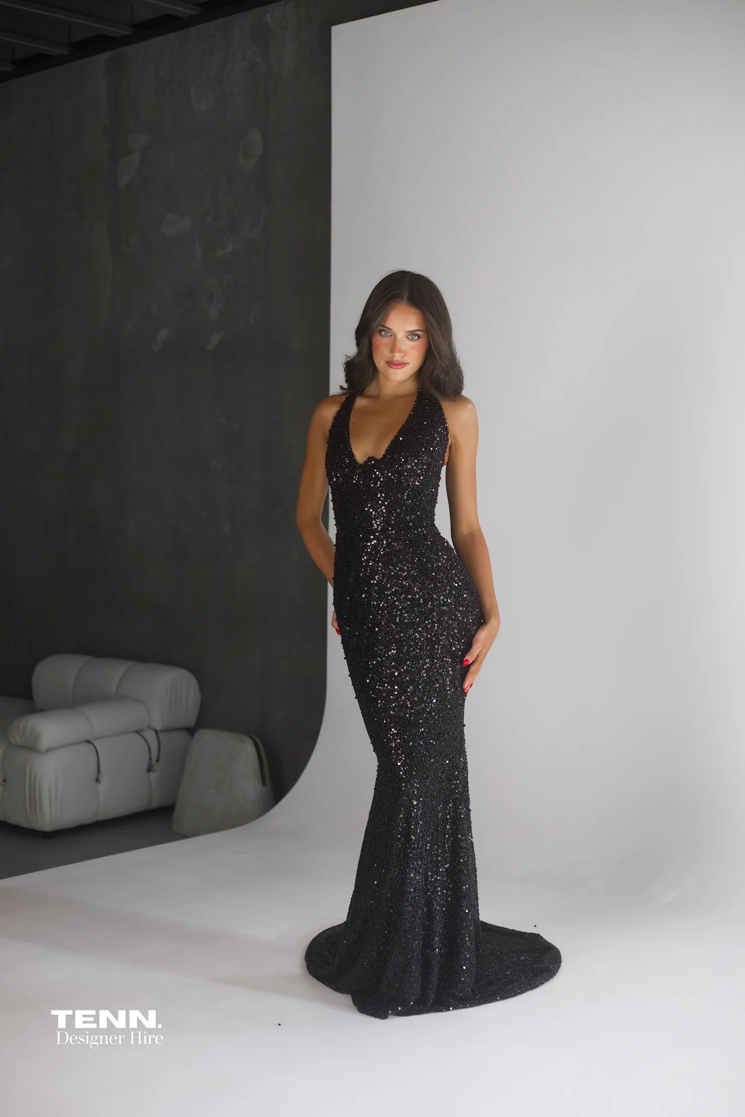 Golden Couture Gown - Midnight - Image 8