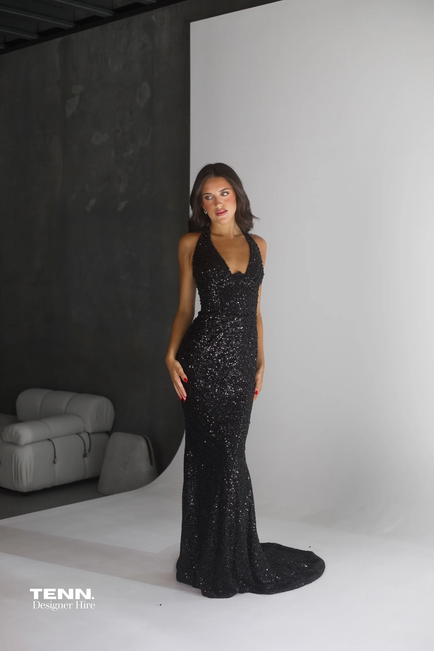 Golden Couture Gown - Midnight - Image 9