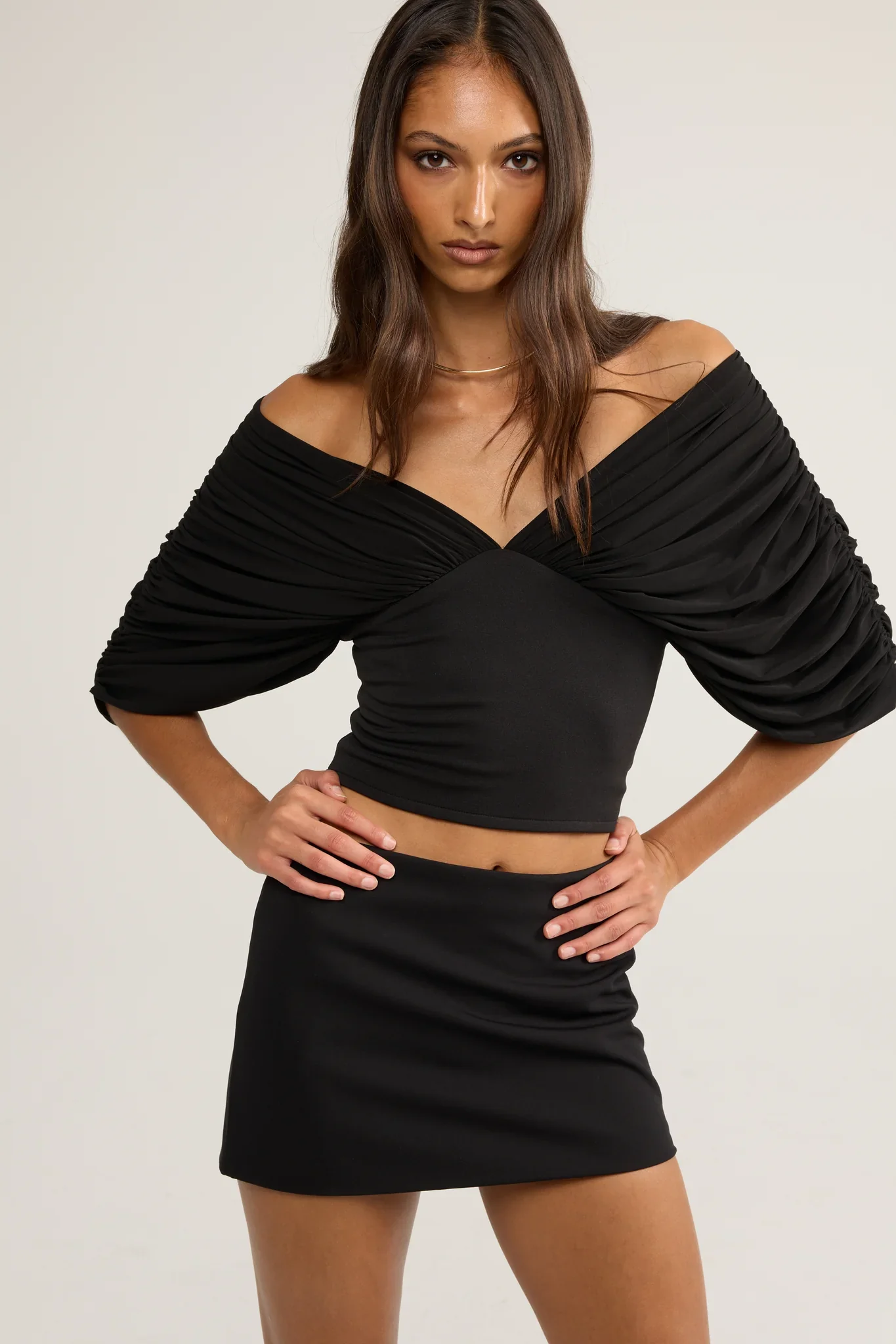 Neve Top & Jude Mini Skirt - Black - Image 5