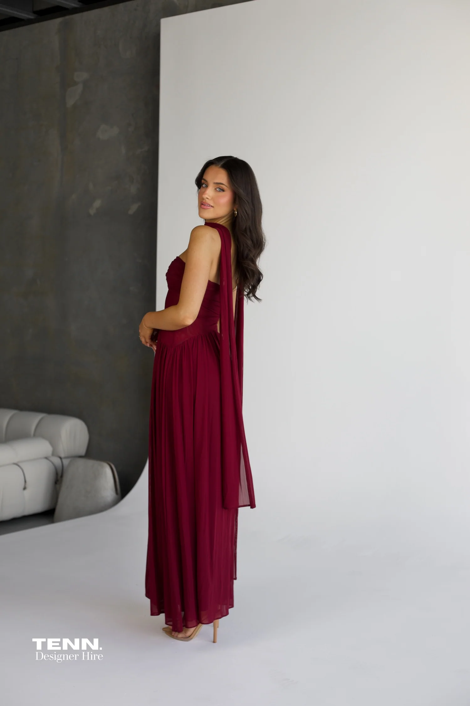 Ophelia Dress - Burgundy - Image 2