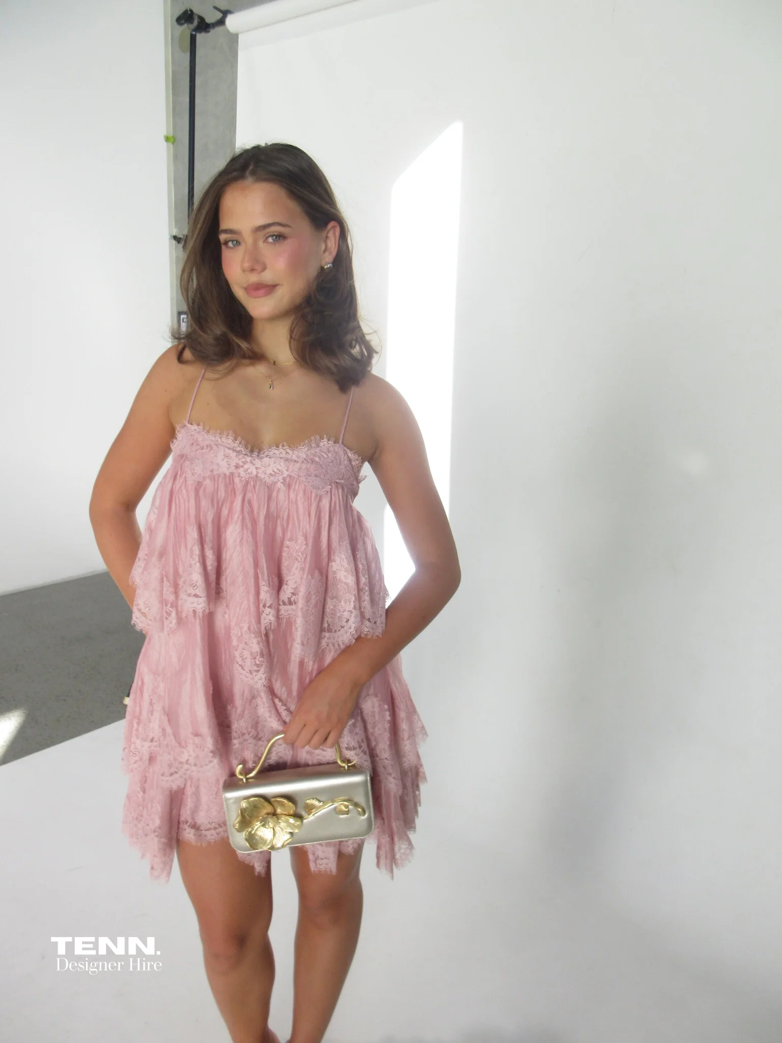 Ophelia Lace Dress - Pink - Image 3