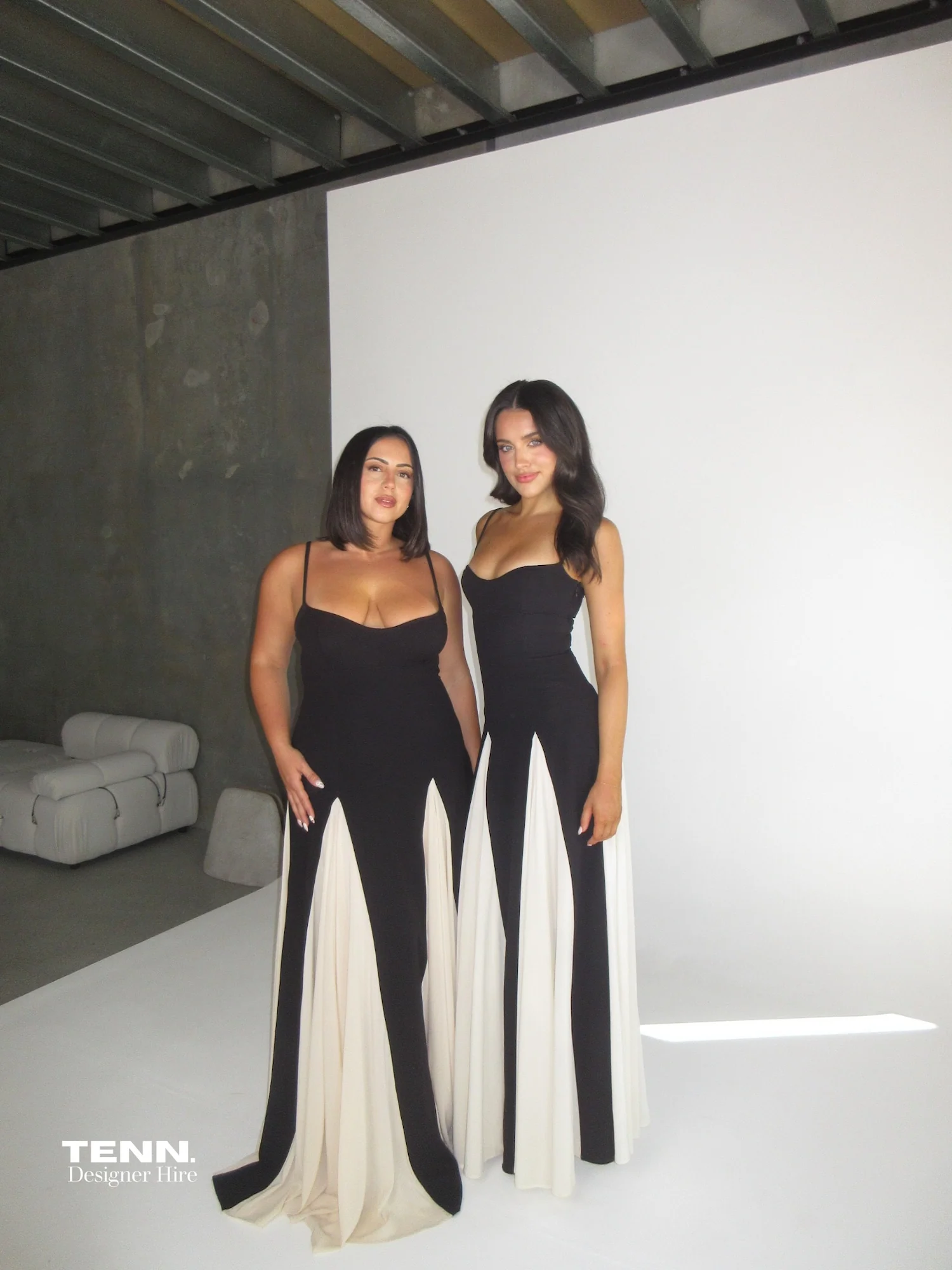 Paloma Dress - Black & Ivory