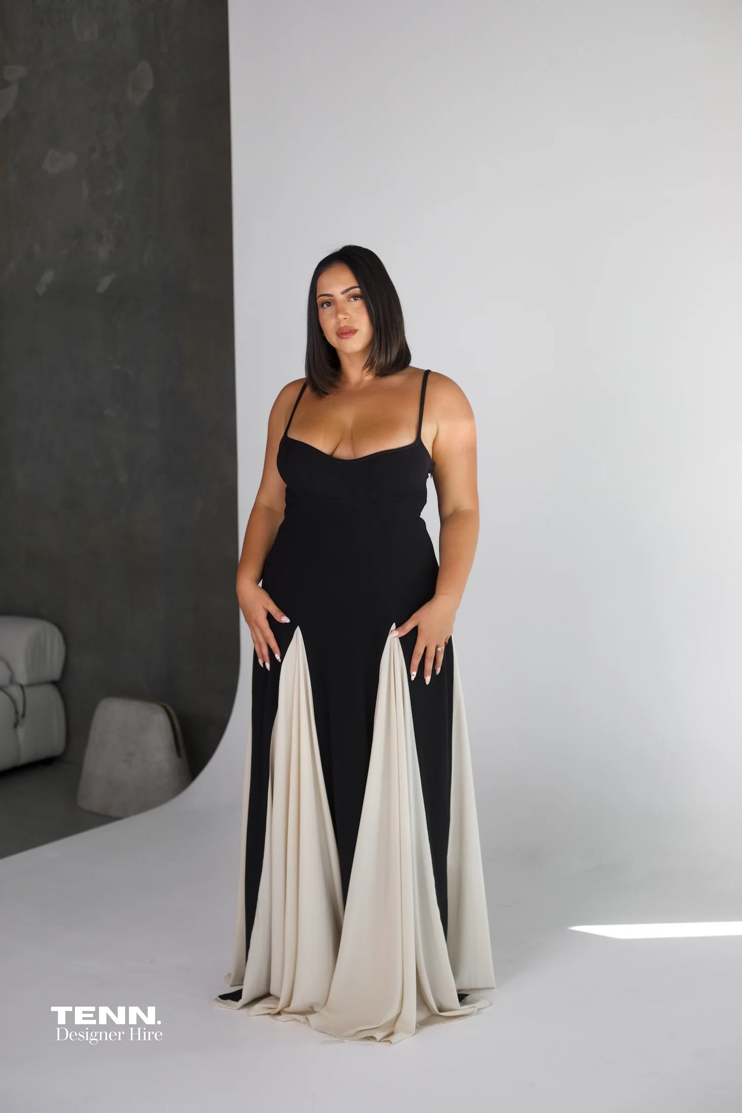 Paloma Dress - Black & Ivory - Image 2