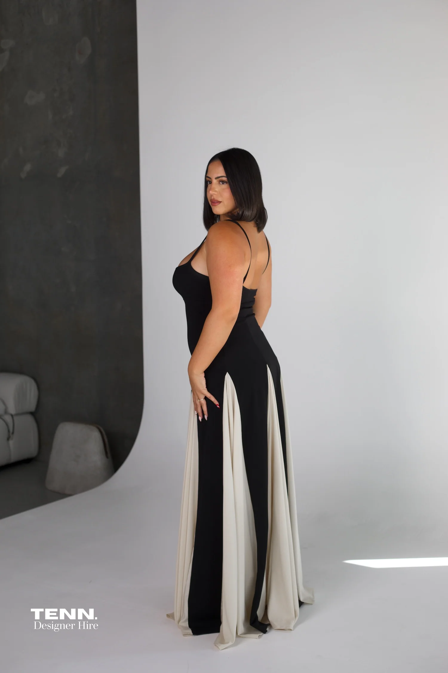 Paloma Dress - Black & Ivory - Image 4