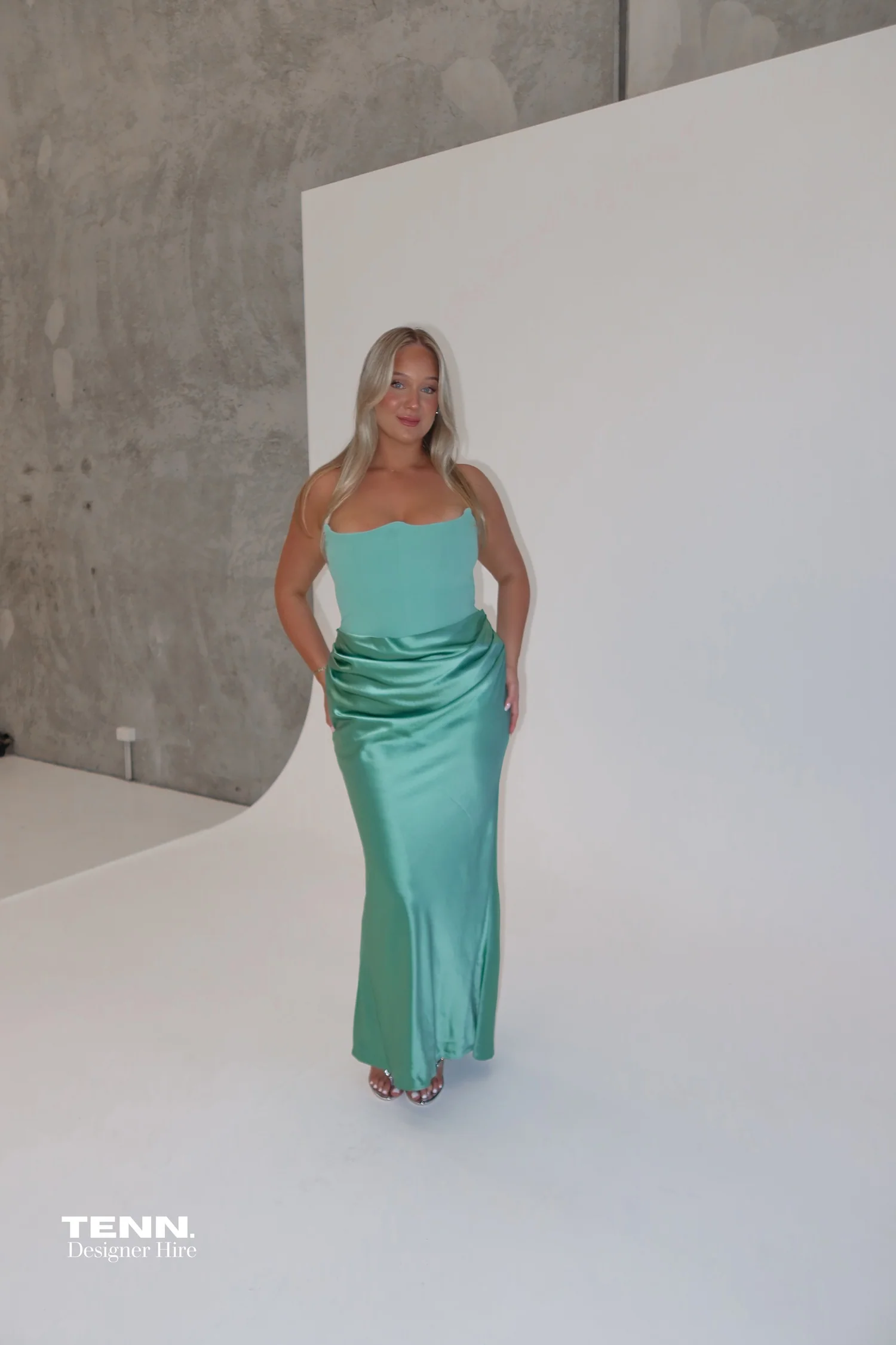 Persephone Corset Gown - Jade Green