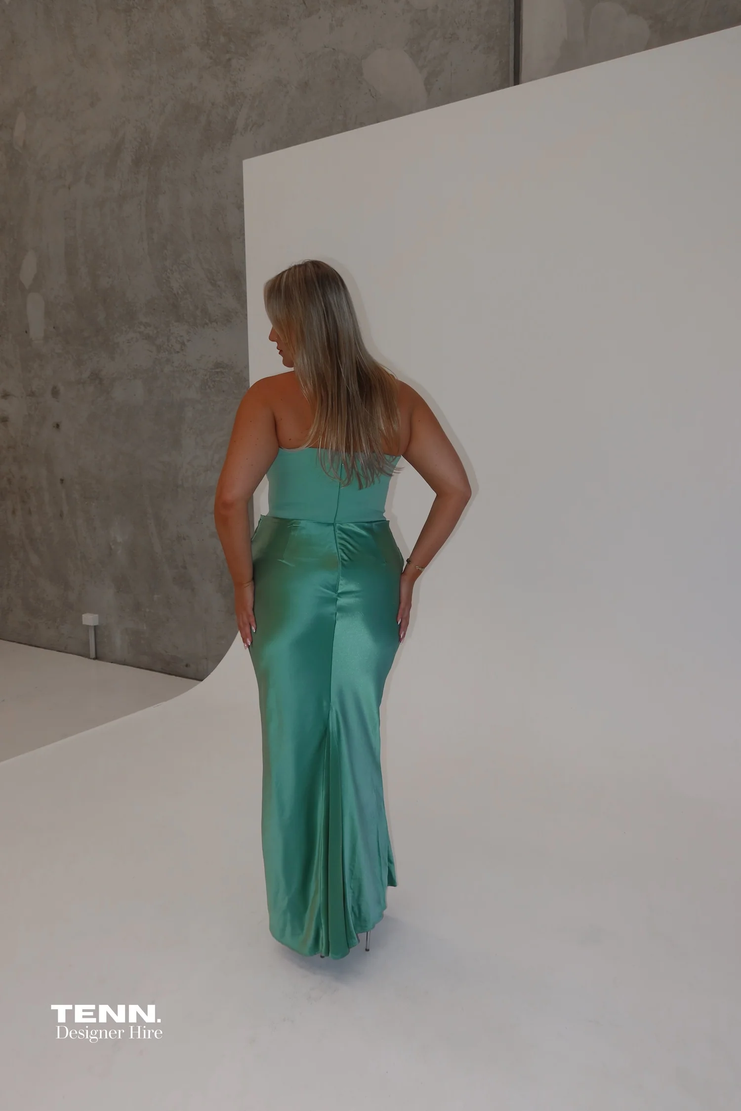 Persephone Corset Gown - Jade Green - Image 3