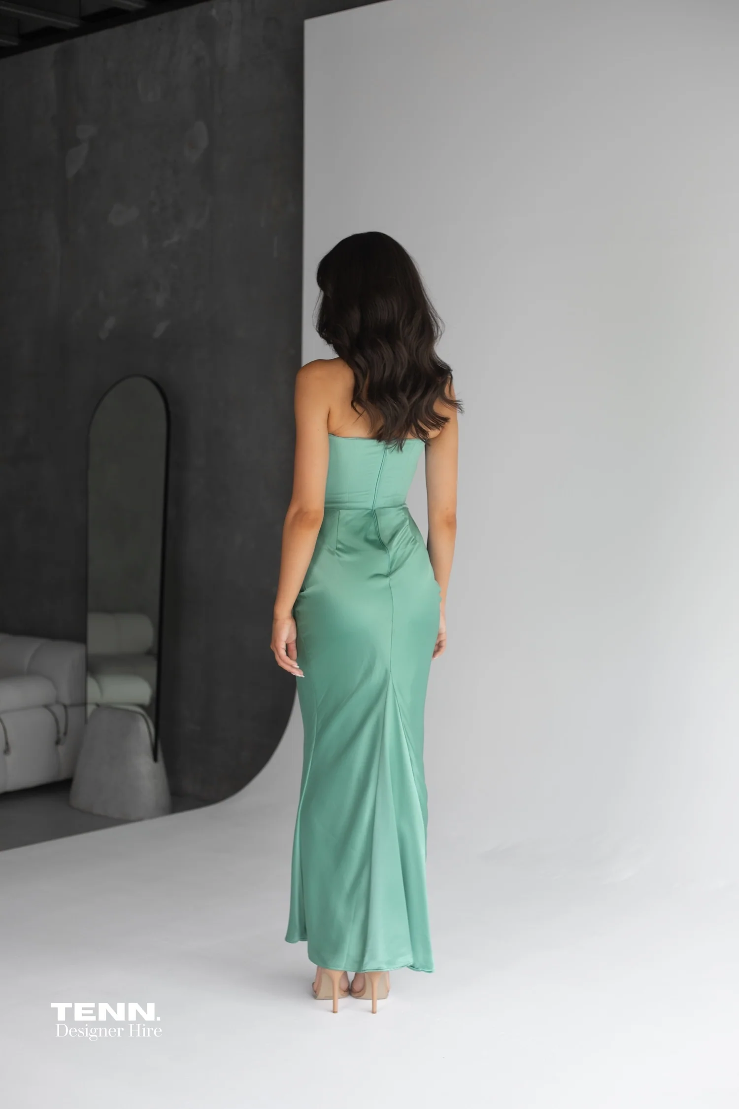 Persephone Corset Gown - Jade Green - Image 6