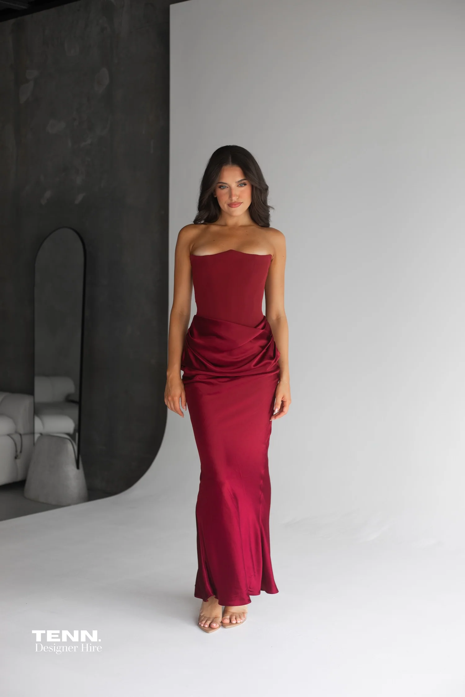 Persephone Corset Gown - Wine - Image 3