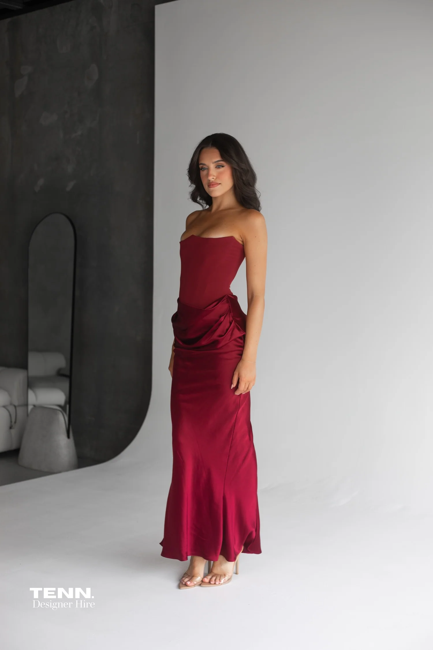 Persephone Corset Gown - Wine - Image 4
