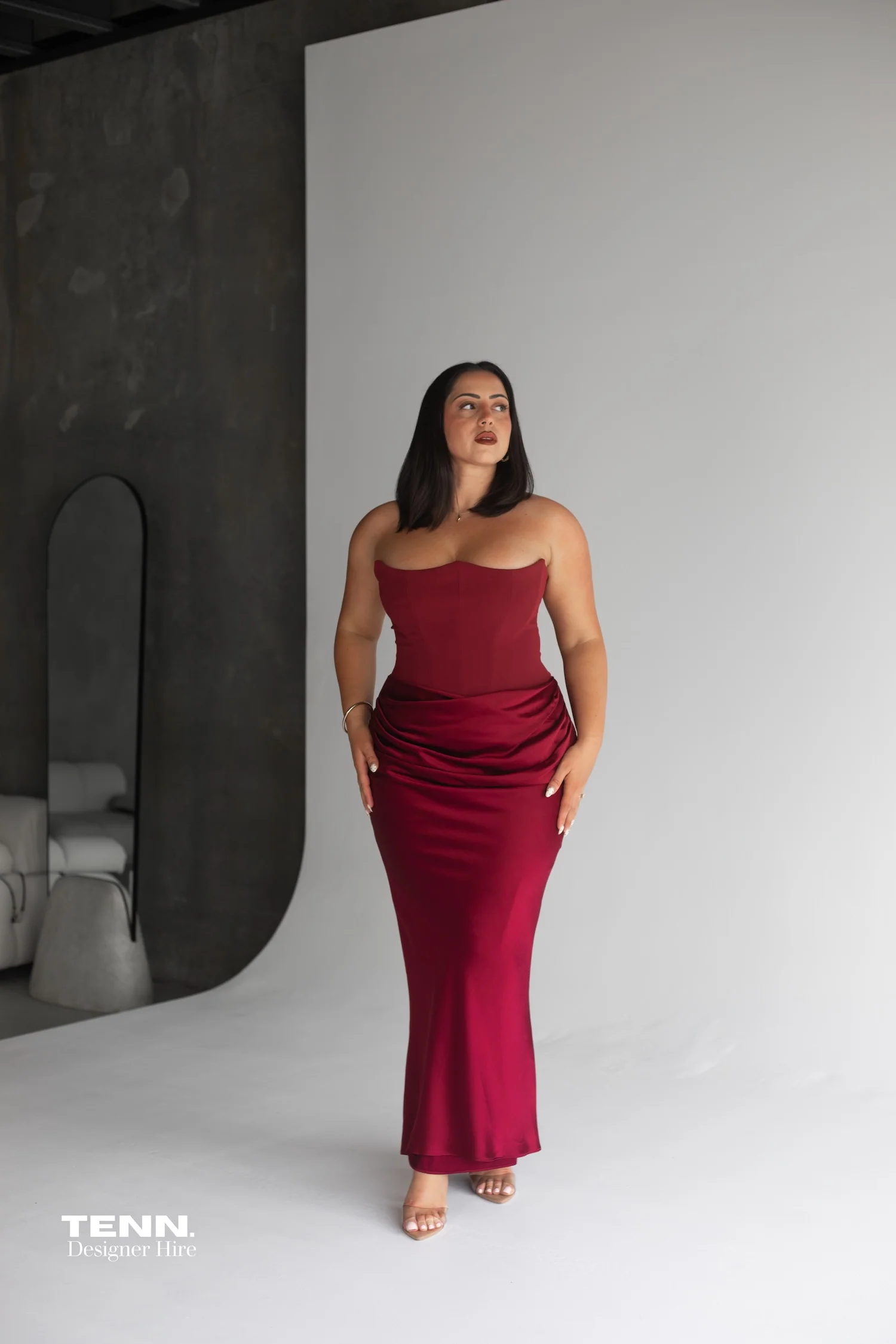 Persephone Corset Gown - Wine - Image 5