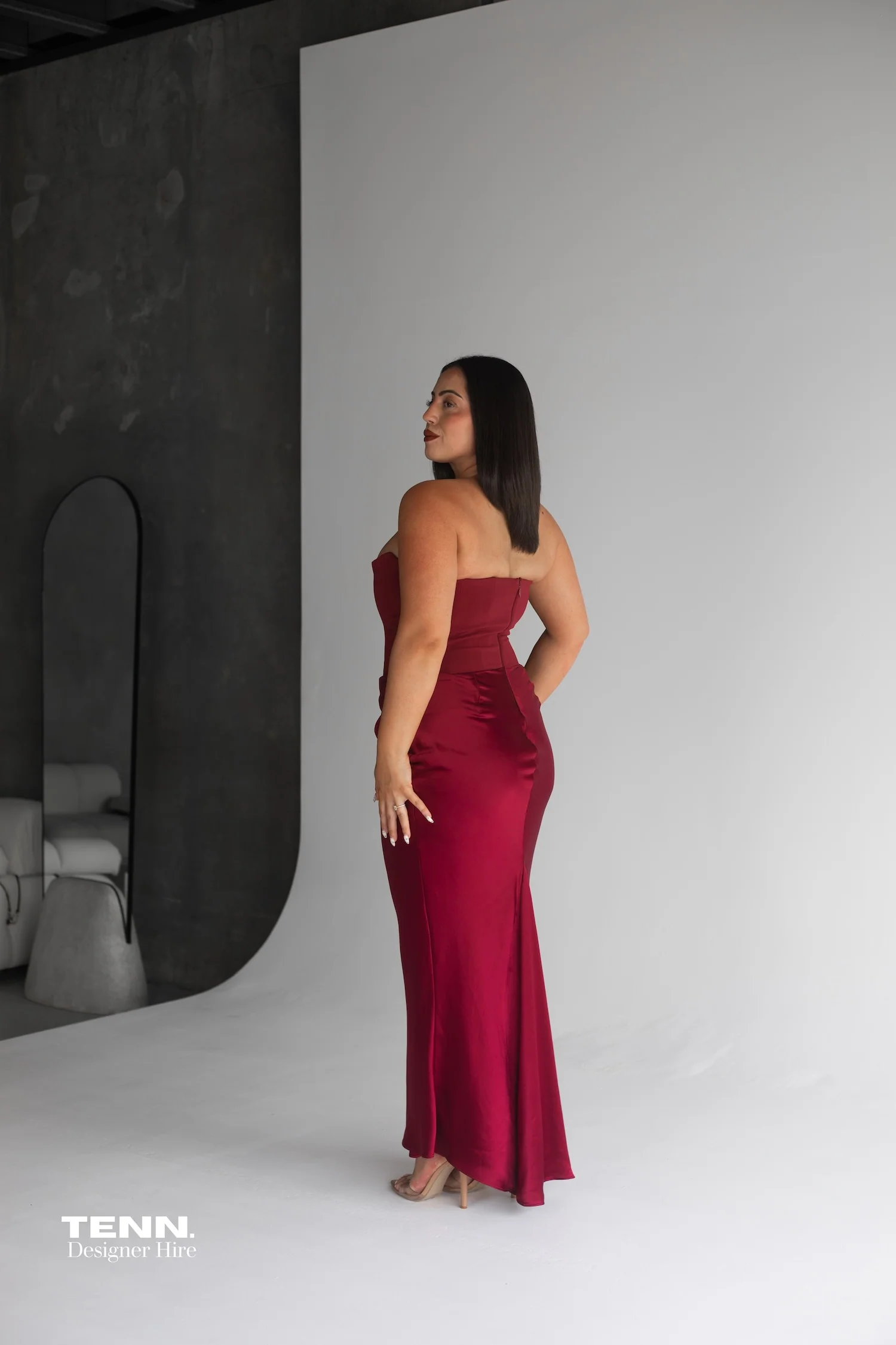 Persephone Corset Gown - Wine - Image 6