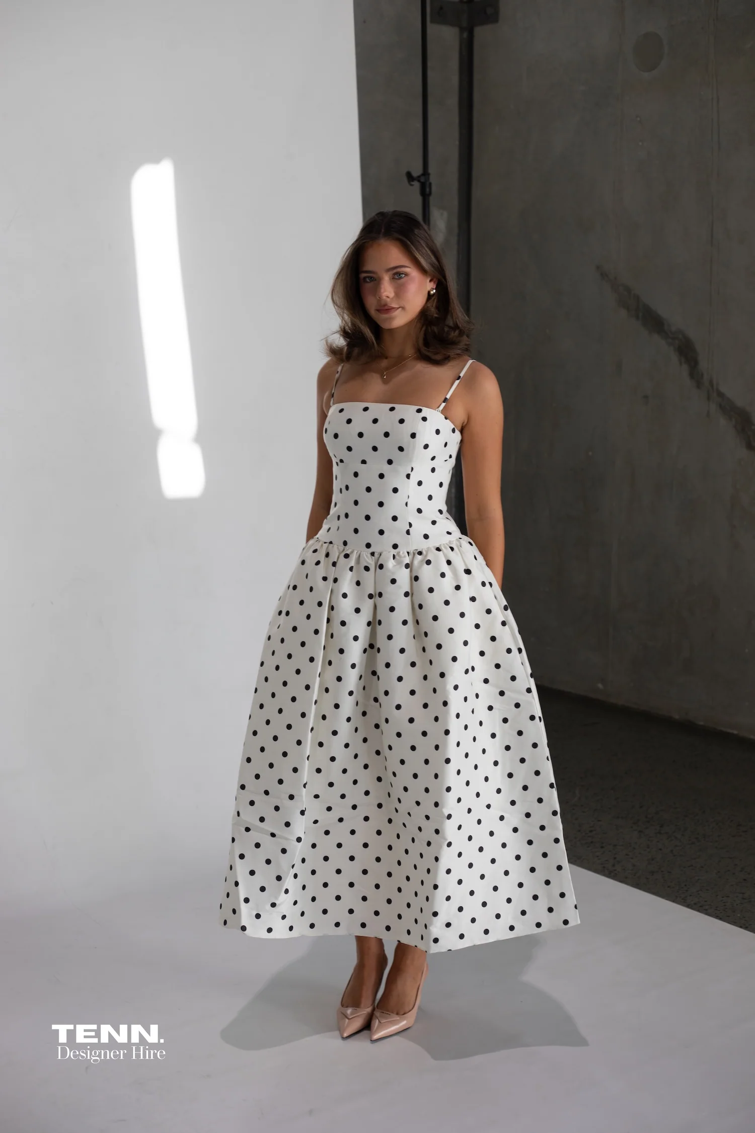 Polka-dot Taffetta Corset Dress