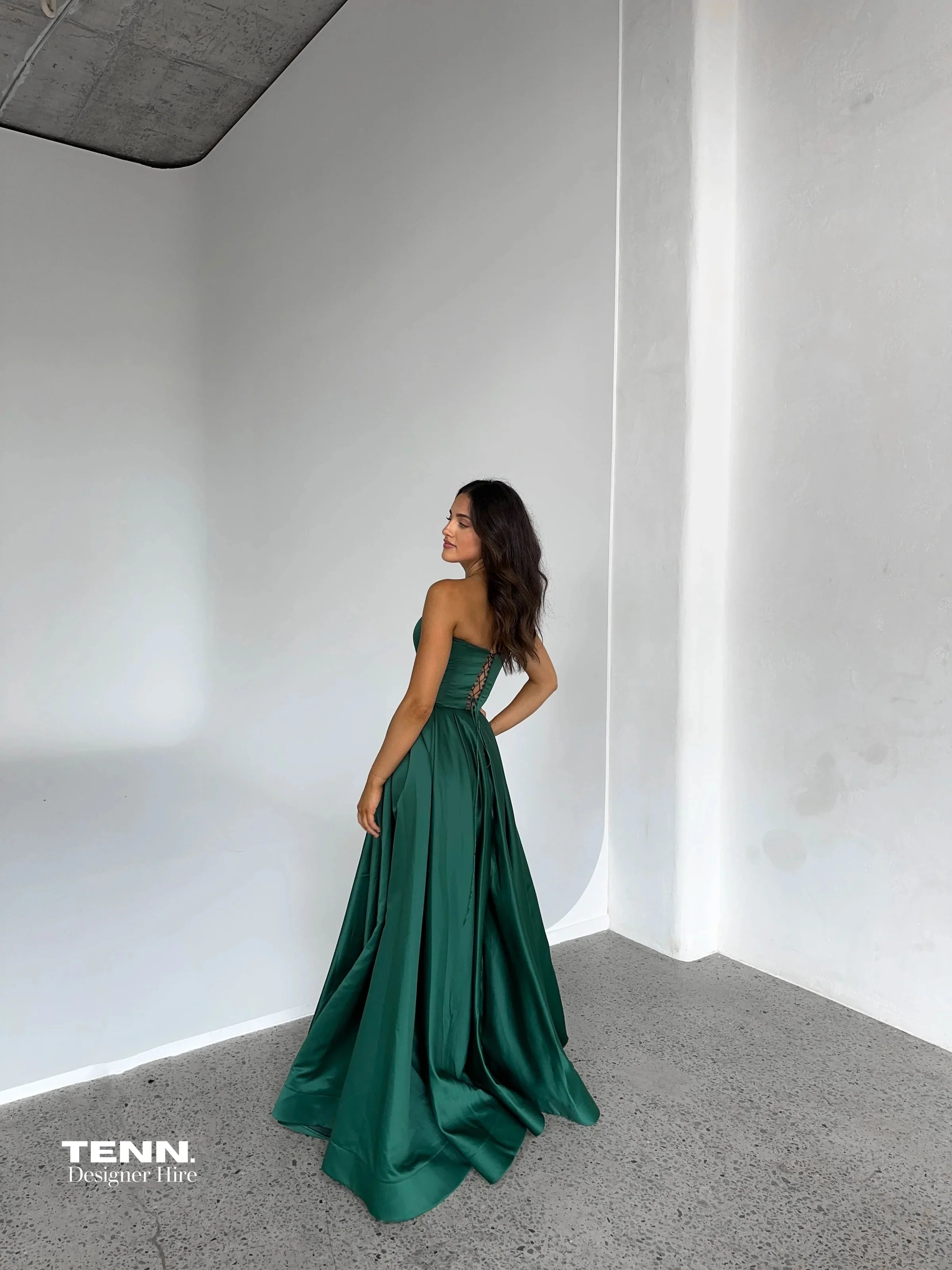 Rosa Gown - Emerald Green - Image 3