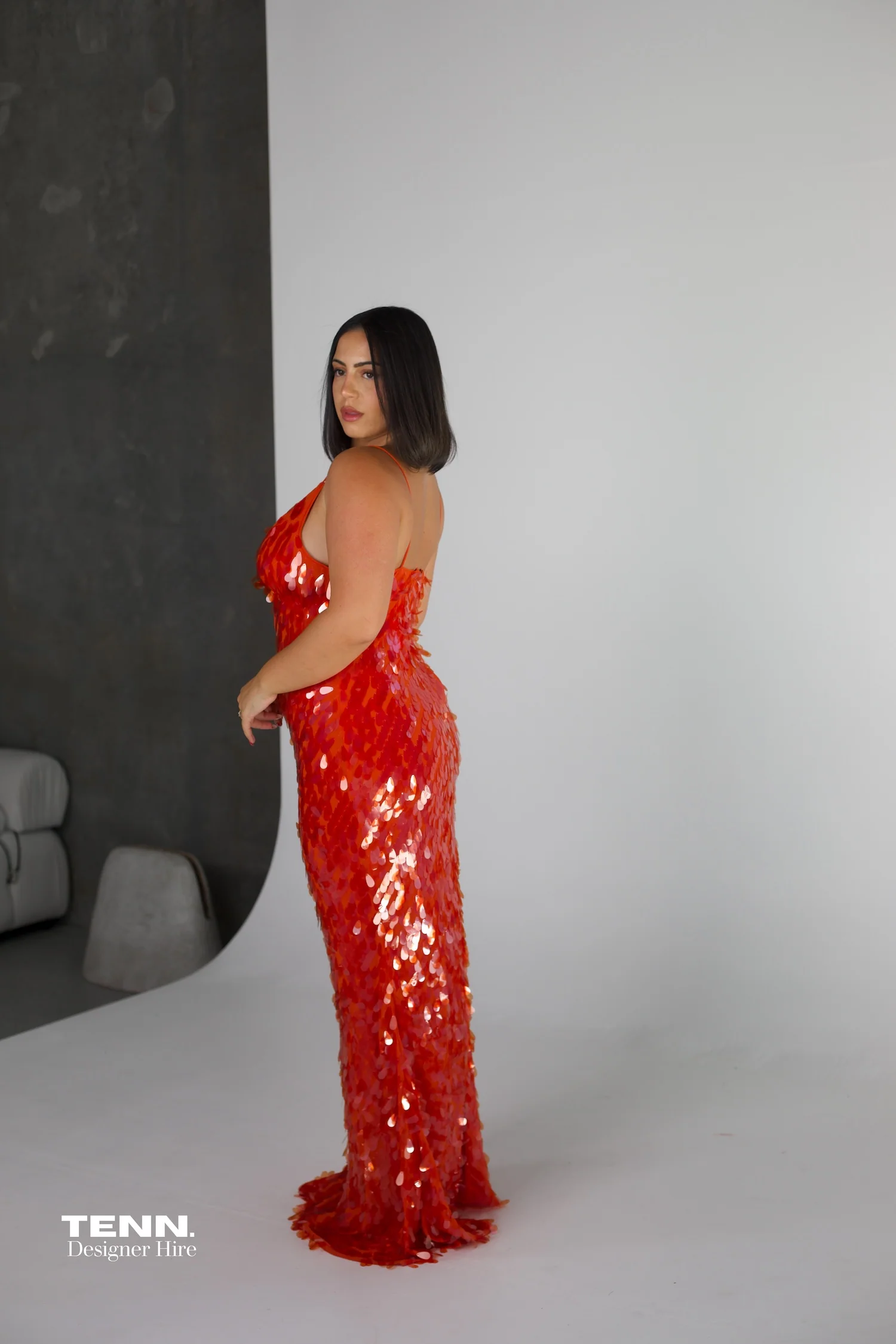 SAPPHIRE SEQUIN MAXI DRESS - Red - Image 7