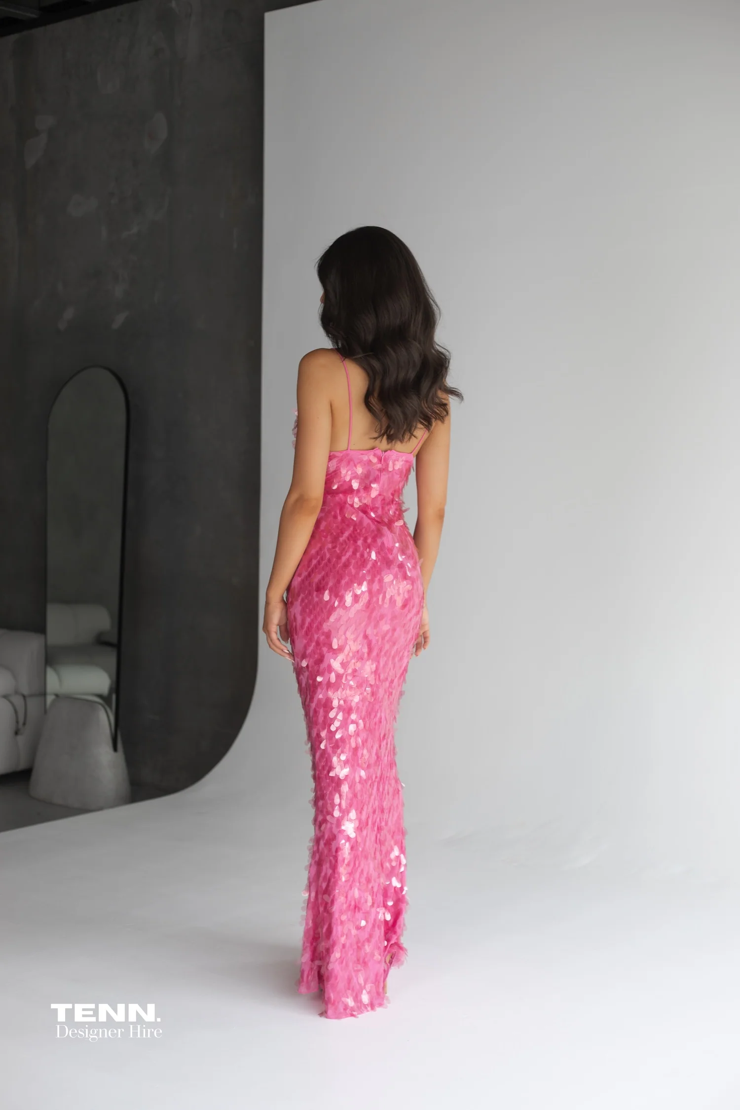 Sapphire Sequin Maxi Dress - Fuchsia - Image 2