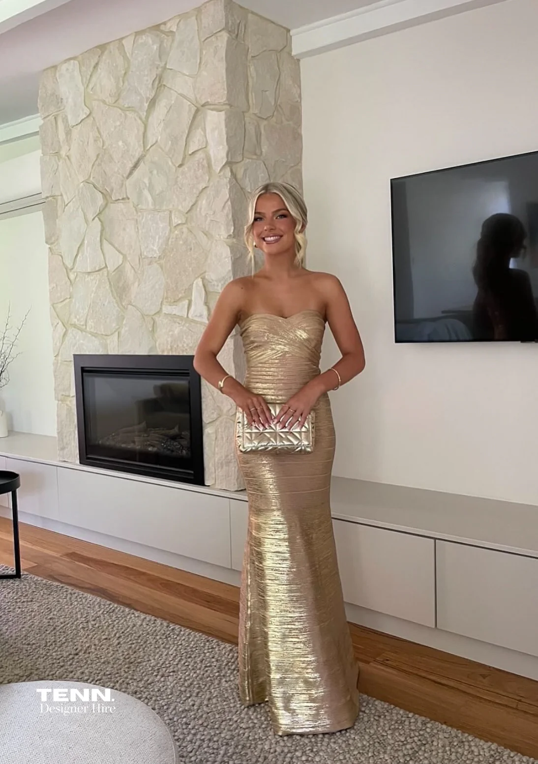 Metallic Sara gown - Gold Foil
