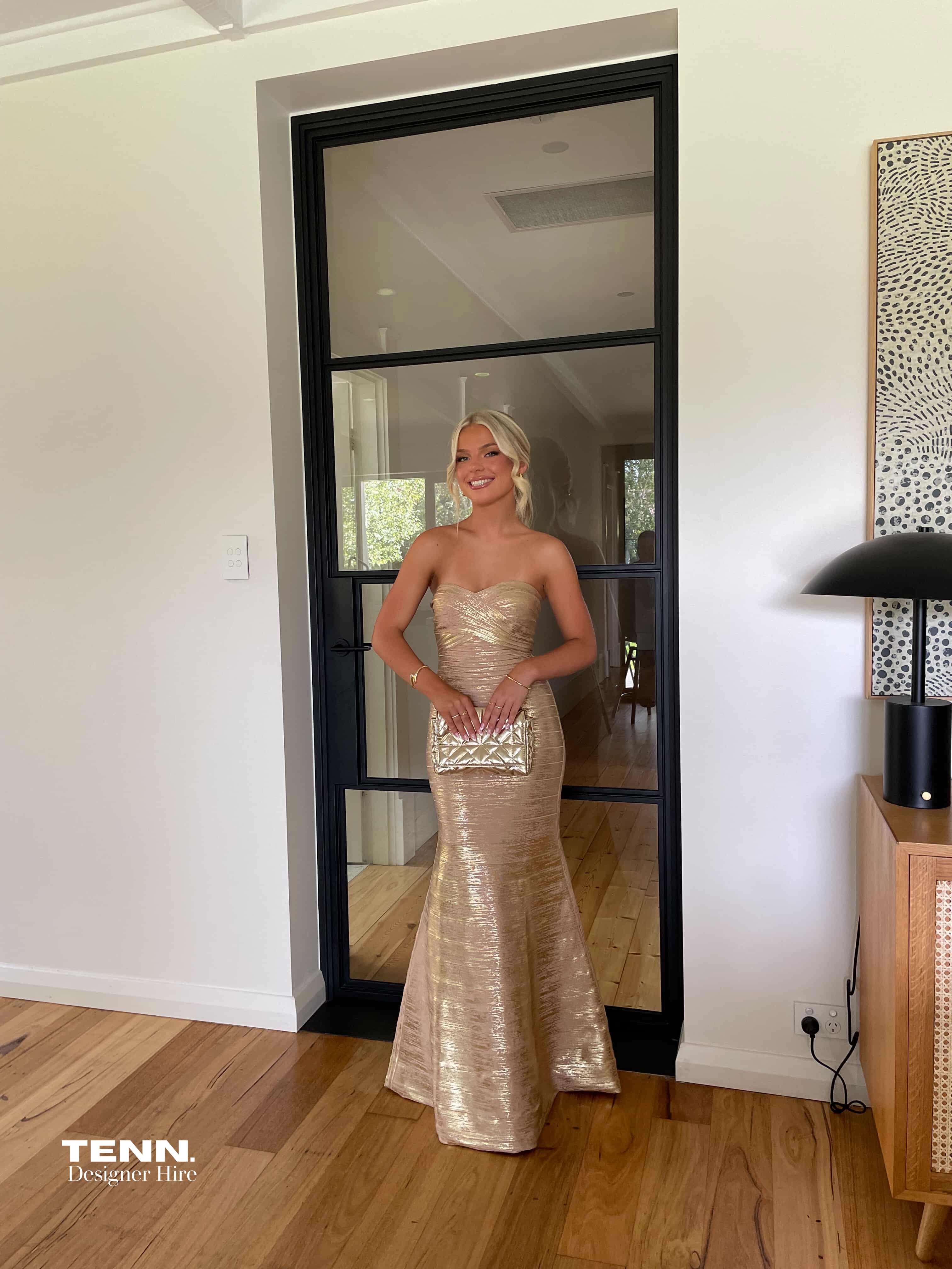 Metallic Sara gown - Gold Foil - Image 5