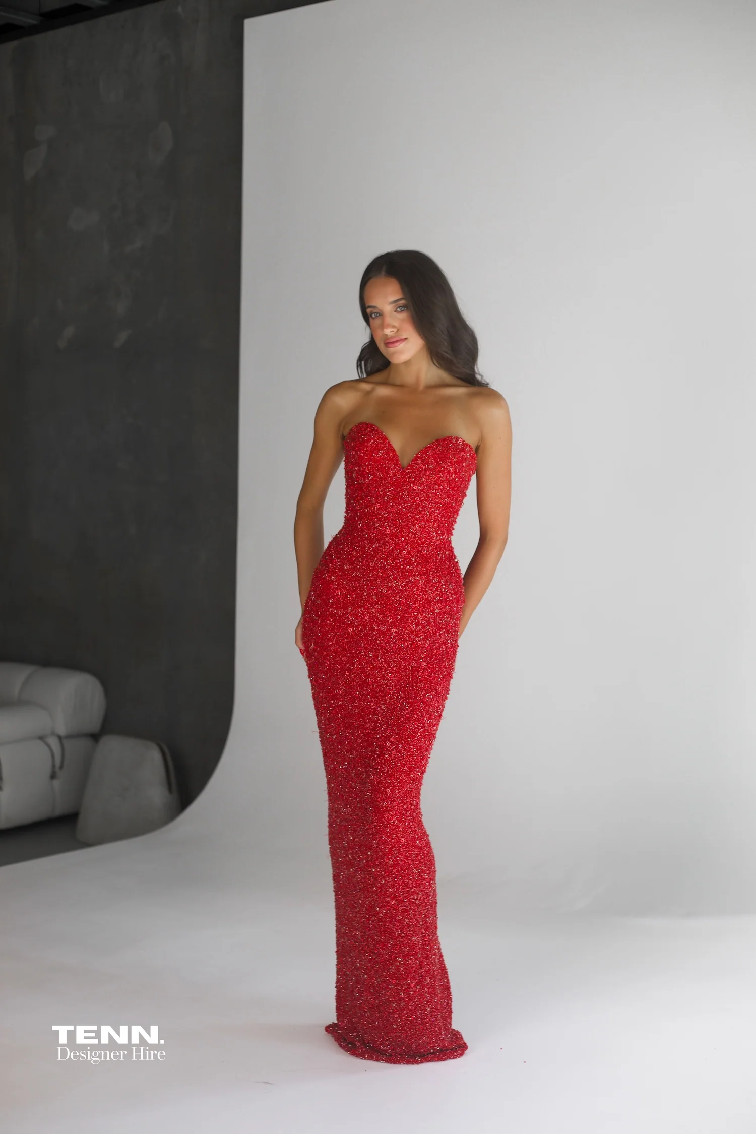 Ruby Diamond Gown - Red