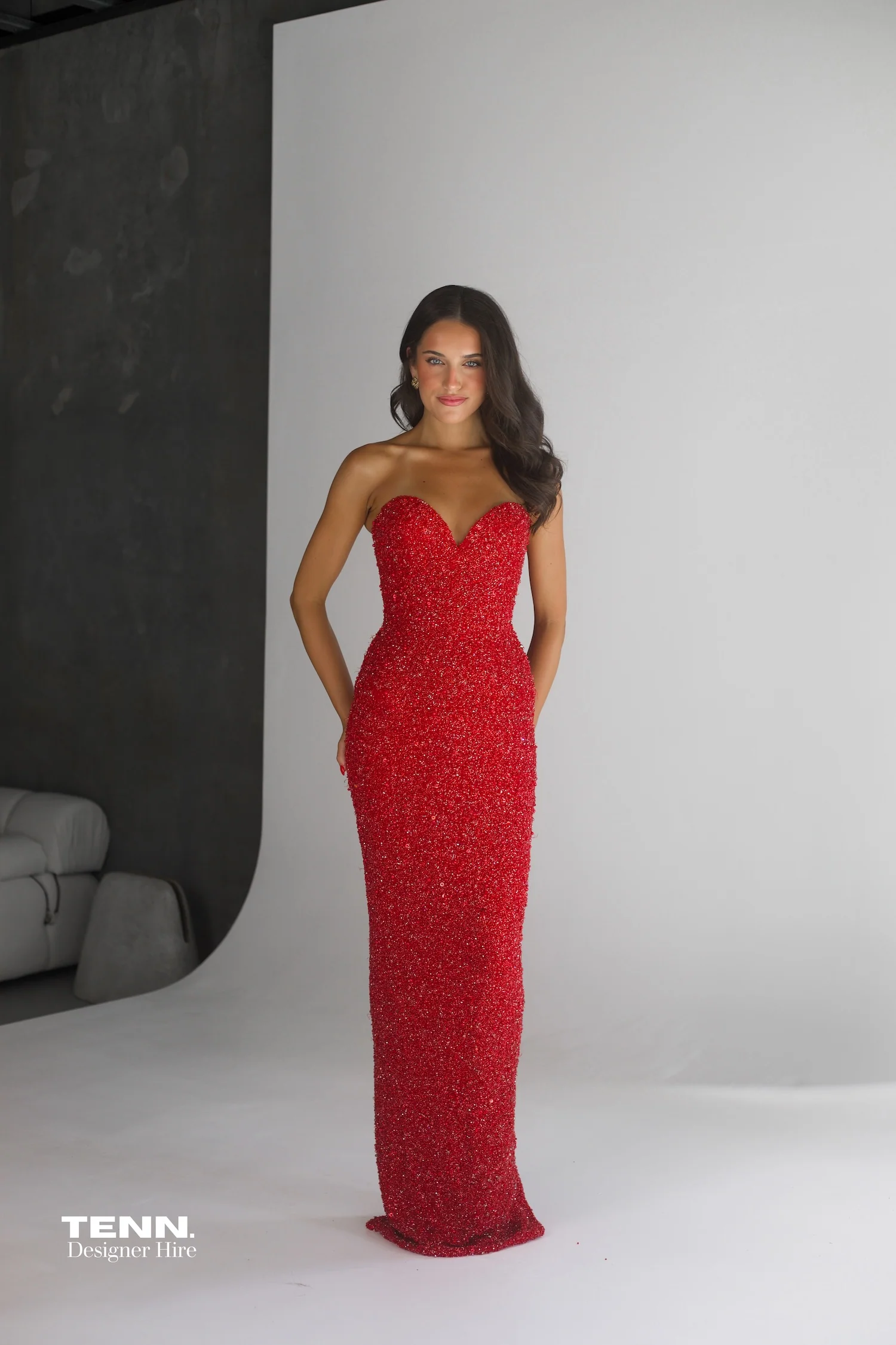 Ruby Diamond Gown - Red - Image 3