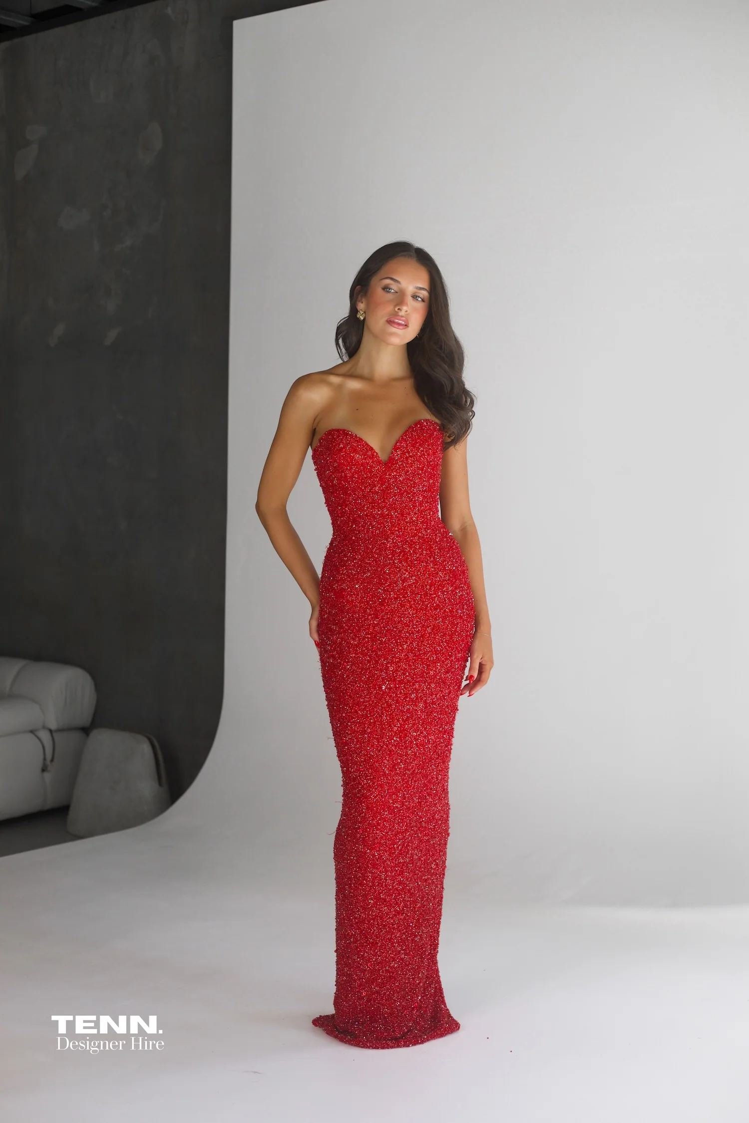 Ruby Diamond Gown - Red - Image 4