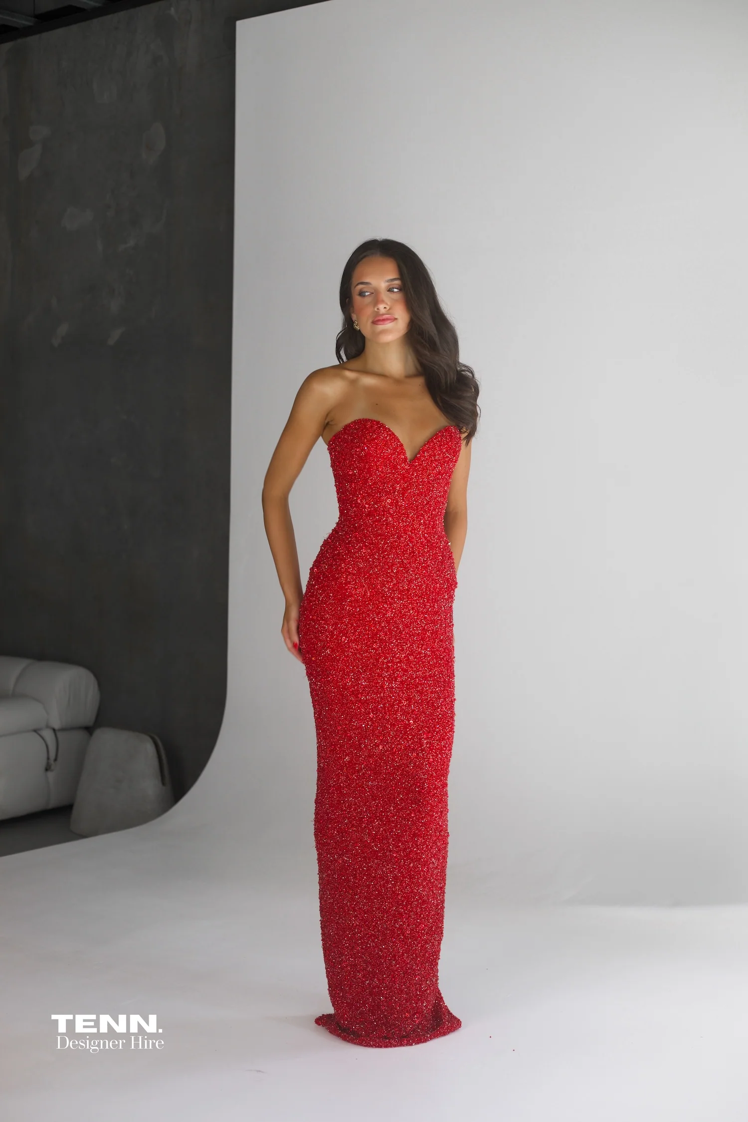 Ruby Diamond Gown - Red - Image 5