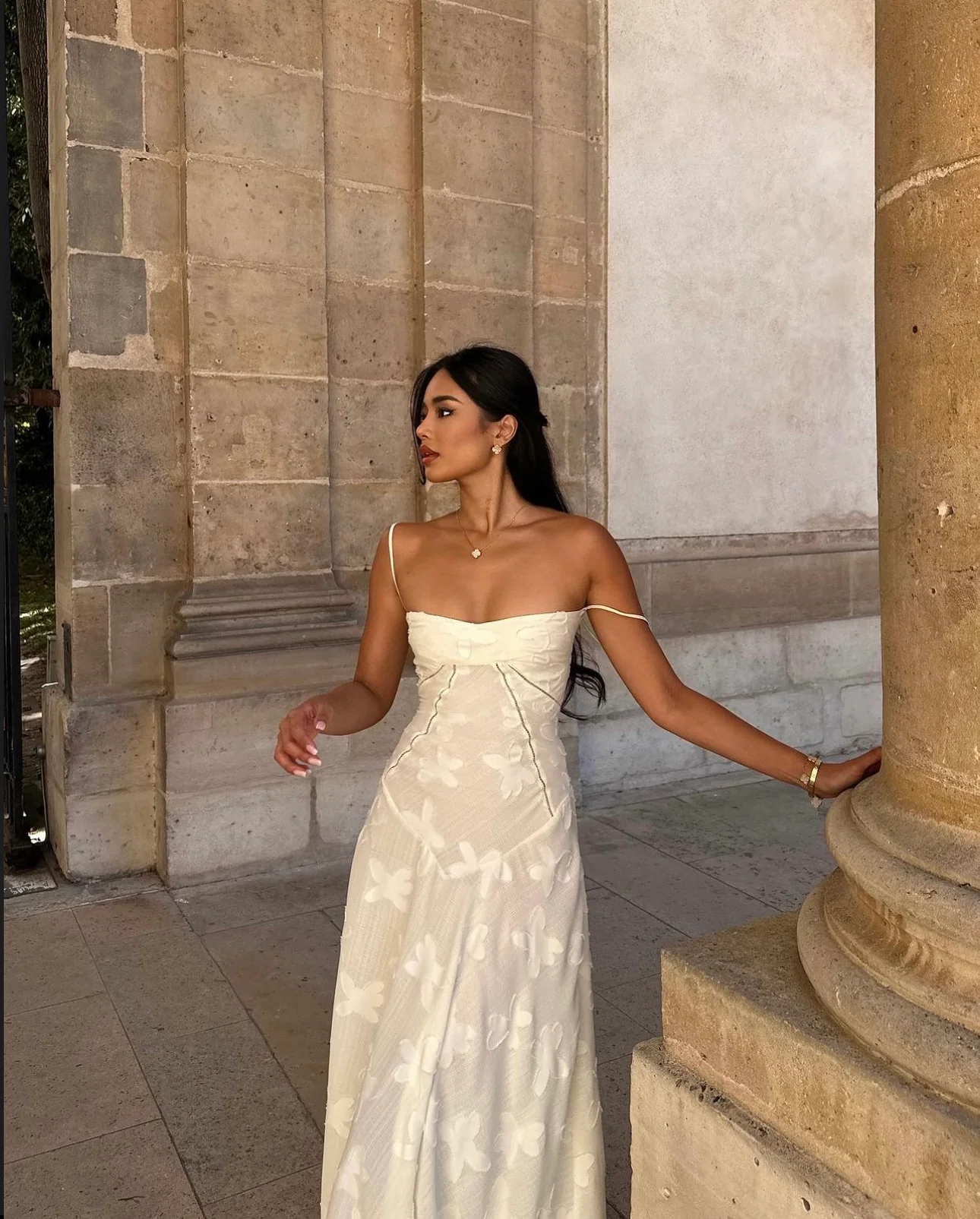 Seren Dress - Cream - Image 8