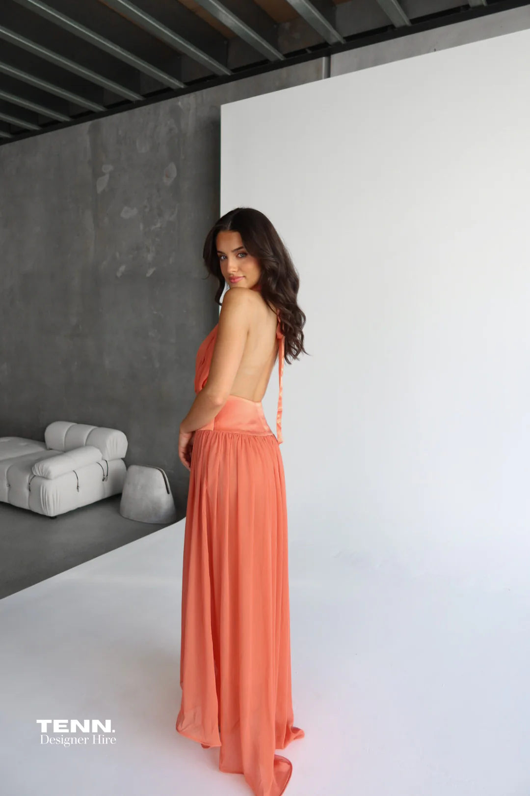 Serena Dress - Coral - Image 3