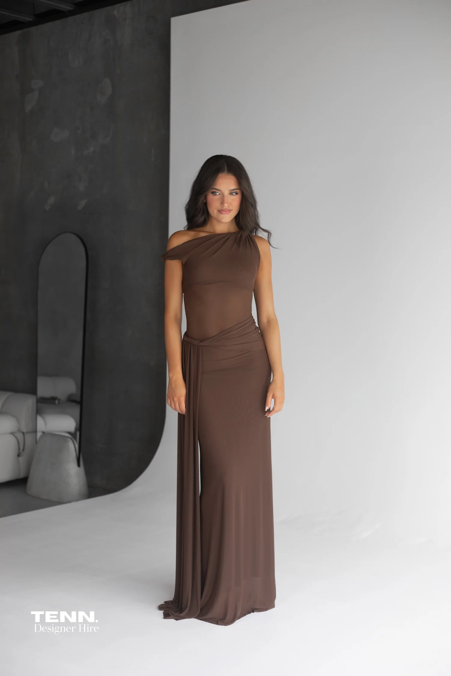 Sisal Mesh Dress - Espresso - Image 3
