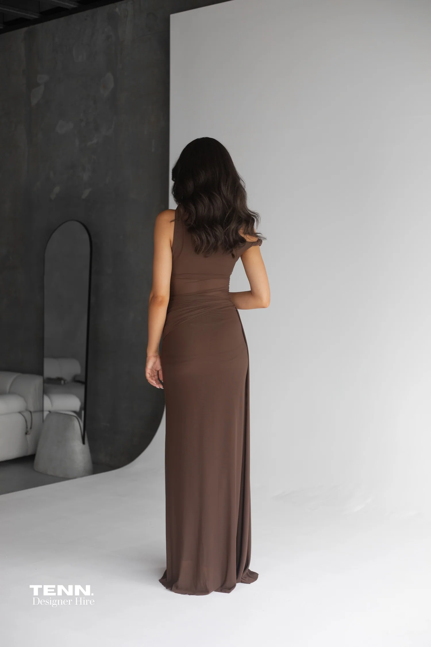 Sisal Mesh Dress - Espresso - Image 4
