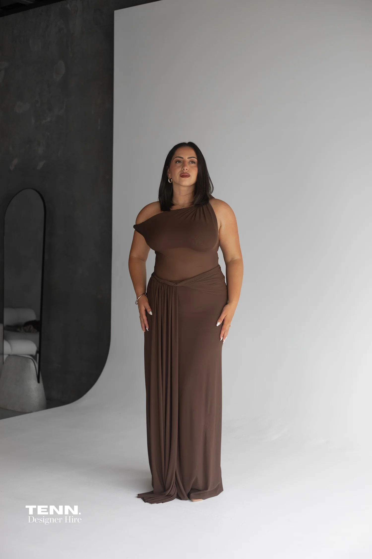 Sisal Mesh Dress - Espresso - Image 5