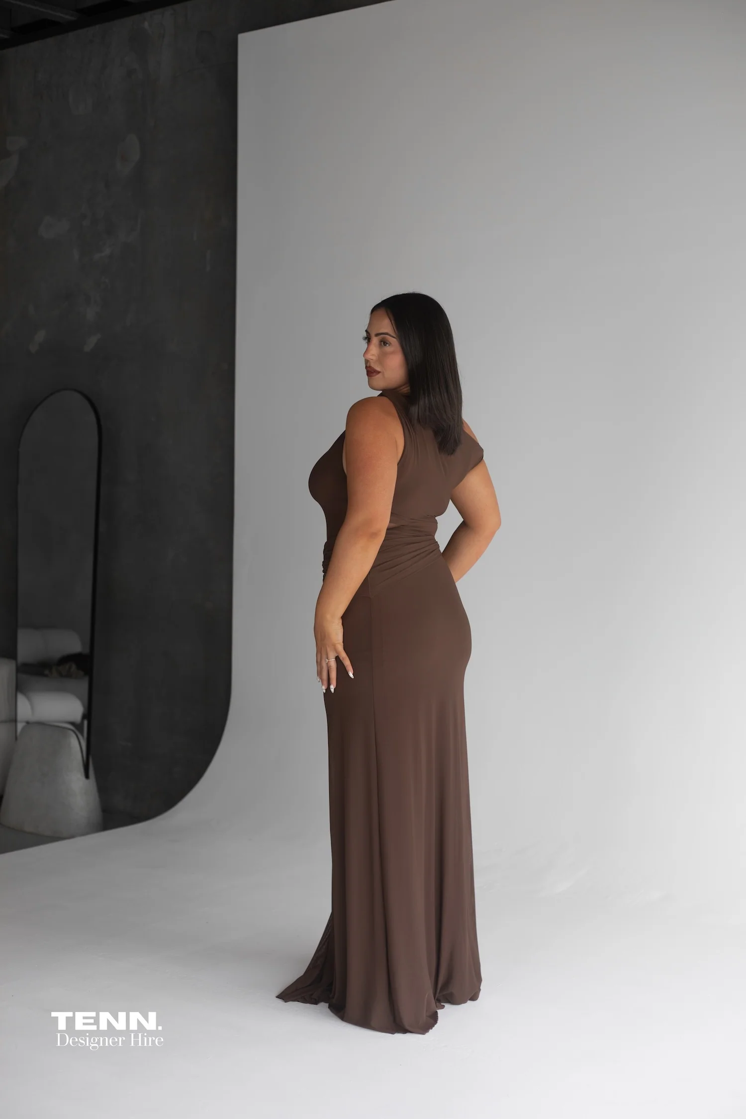 Sisal Mesh Dress - Espresso - Image 6