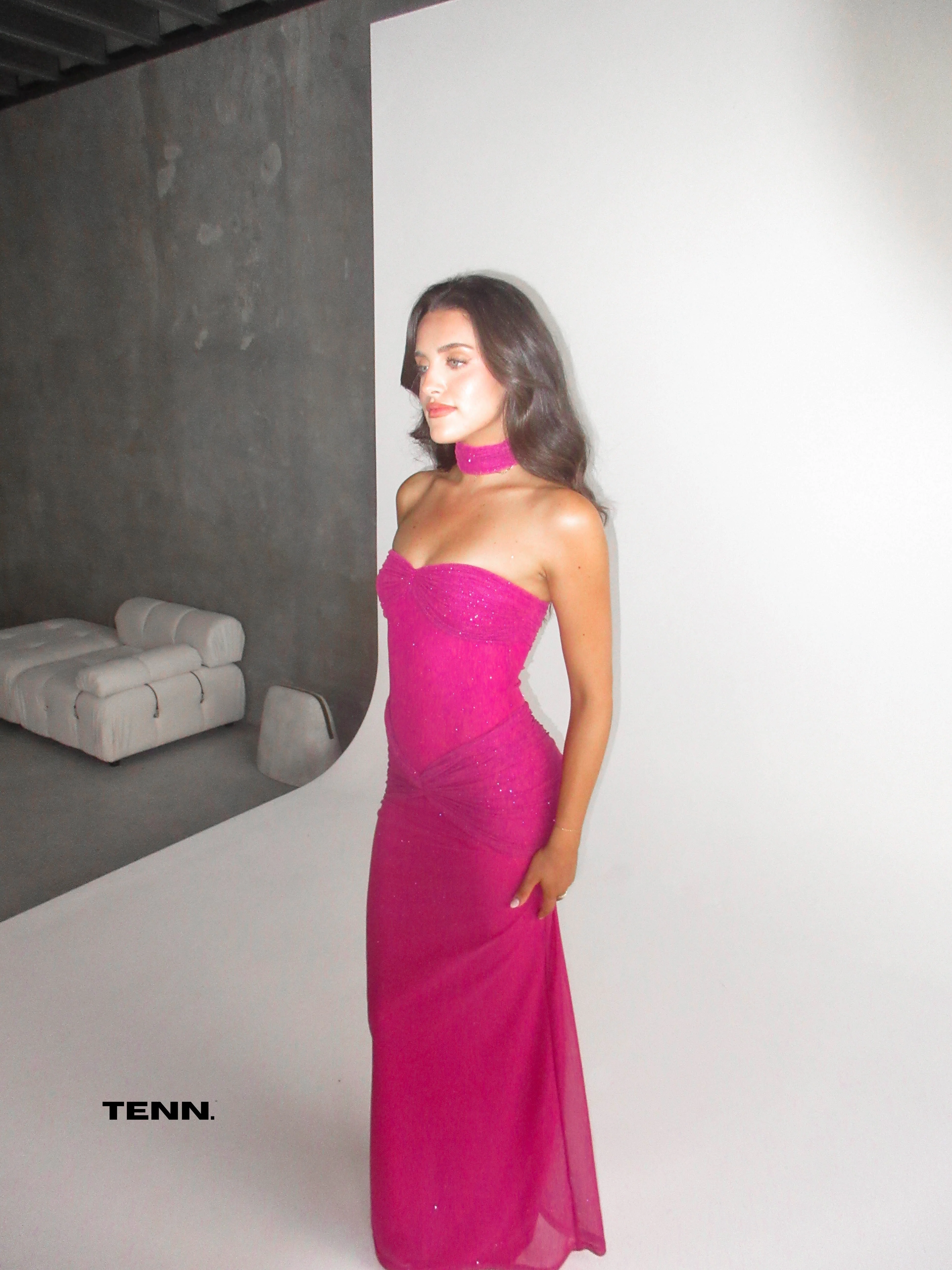 Inspired Starlite Dress - Magenta - Image 4