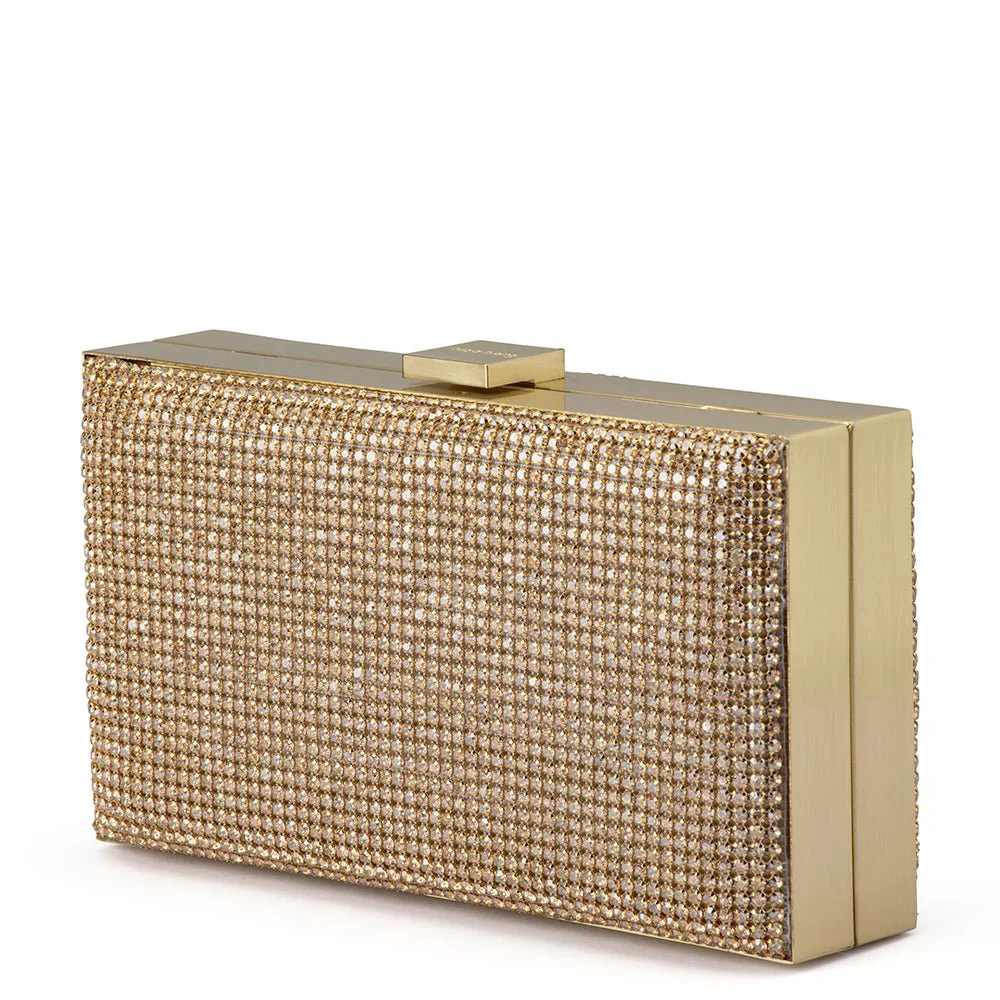 Stef Crystal Box Clutch - Gold - Image 2