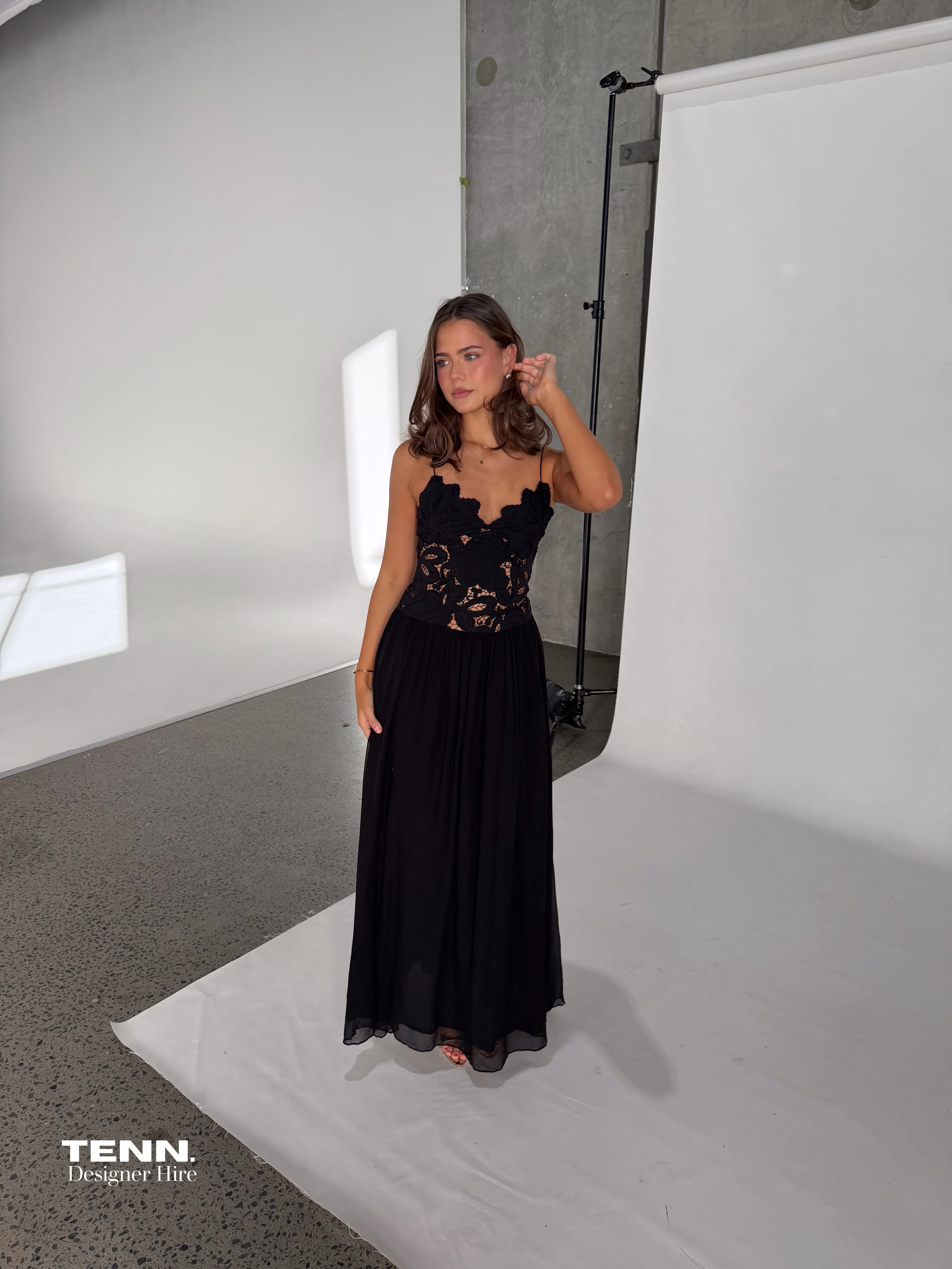 Stephanie Maxi Dress - Black - Image 3
