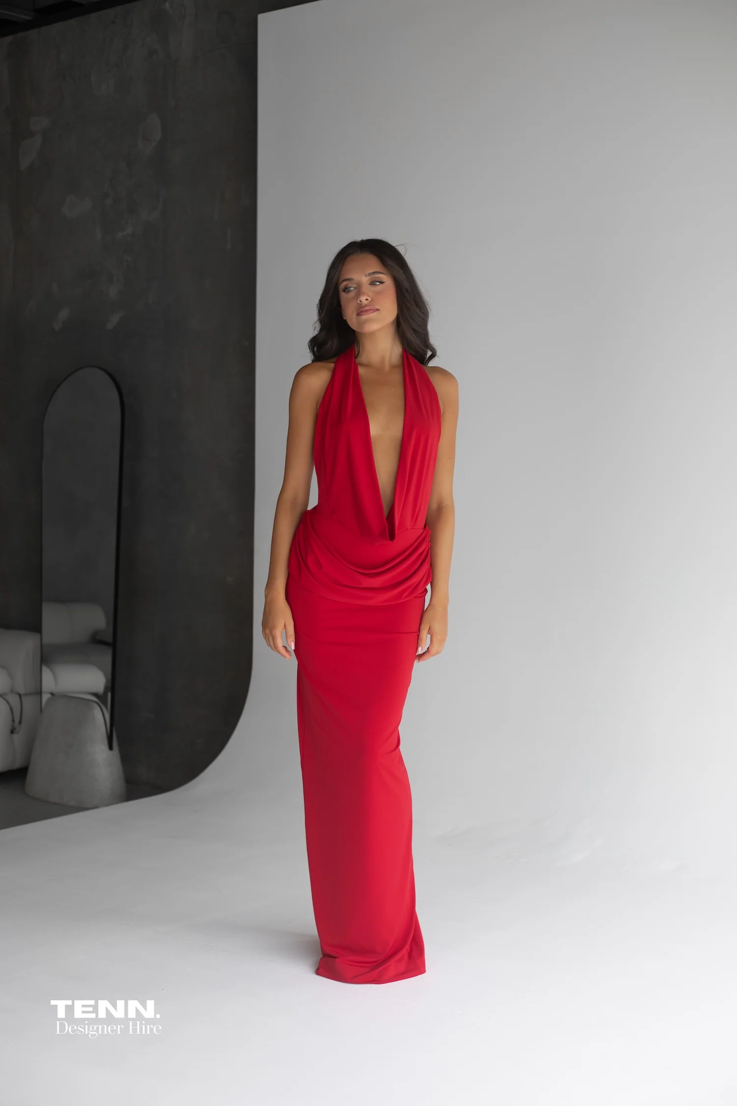 Vanessa Jersey Dress - Red
