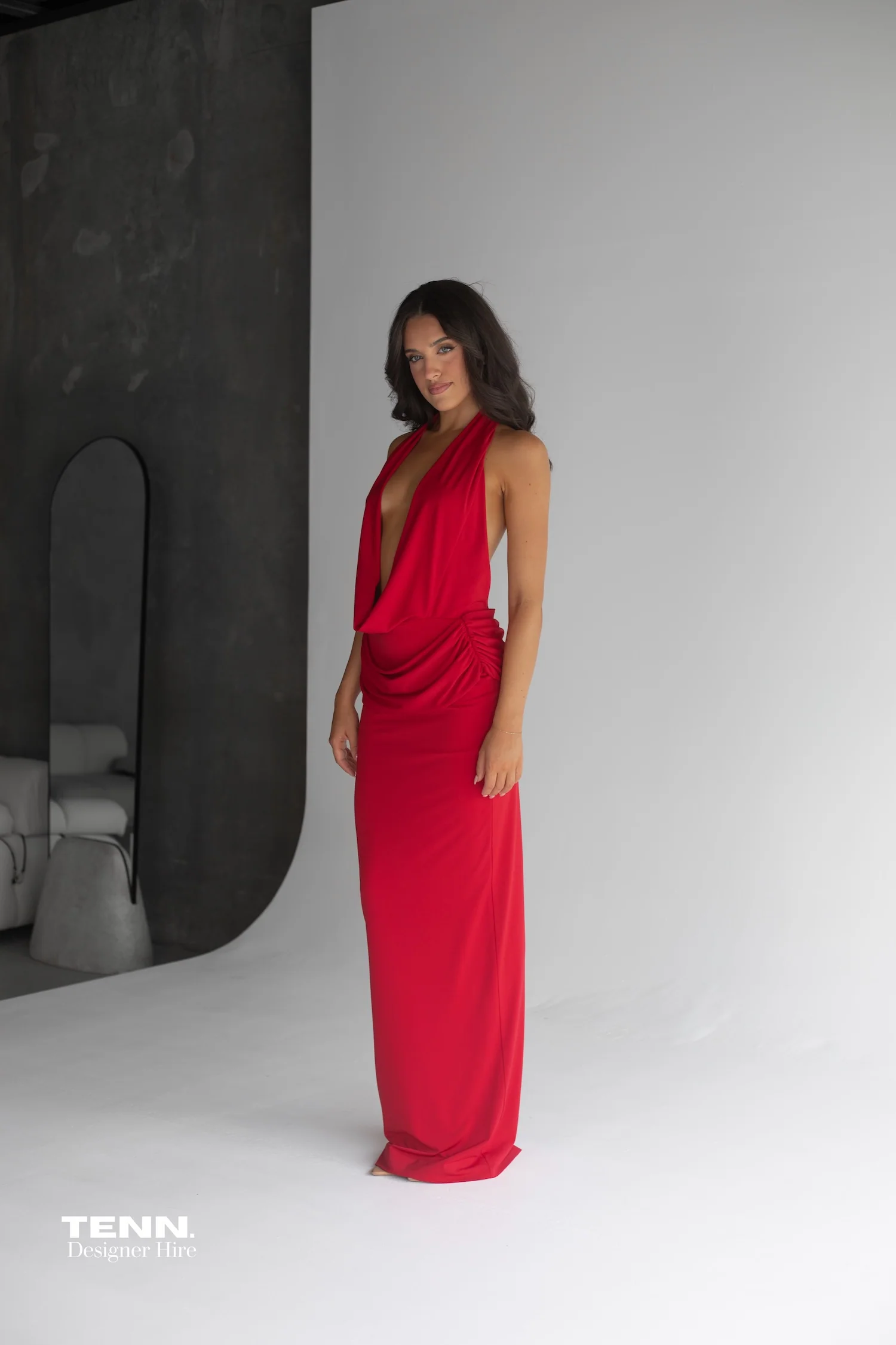Vanessa Jersey Dress - Red - Image 2