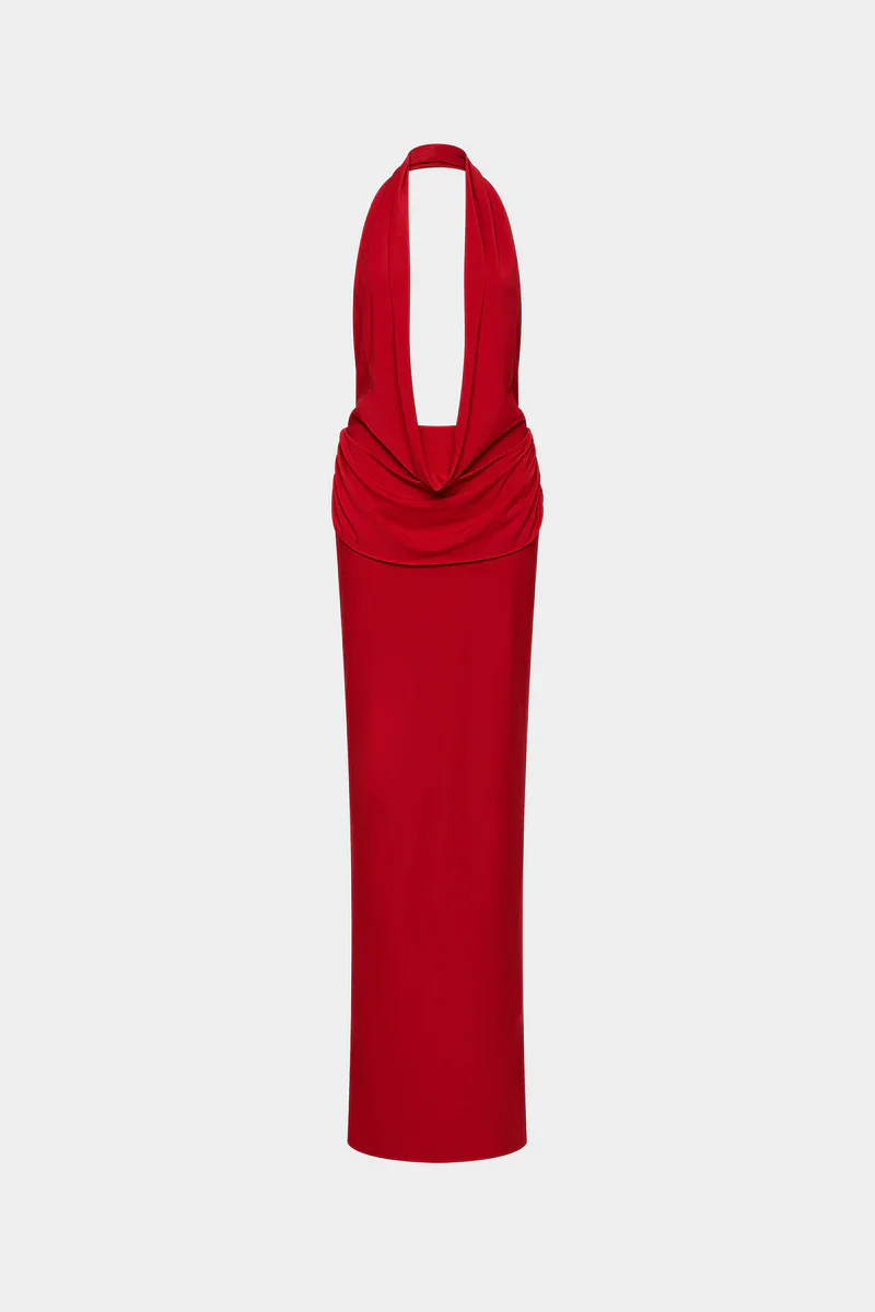 Vanessa Jersey Dress - Red - Image 3
