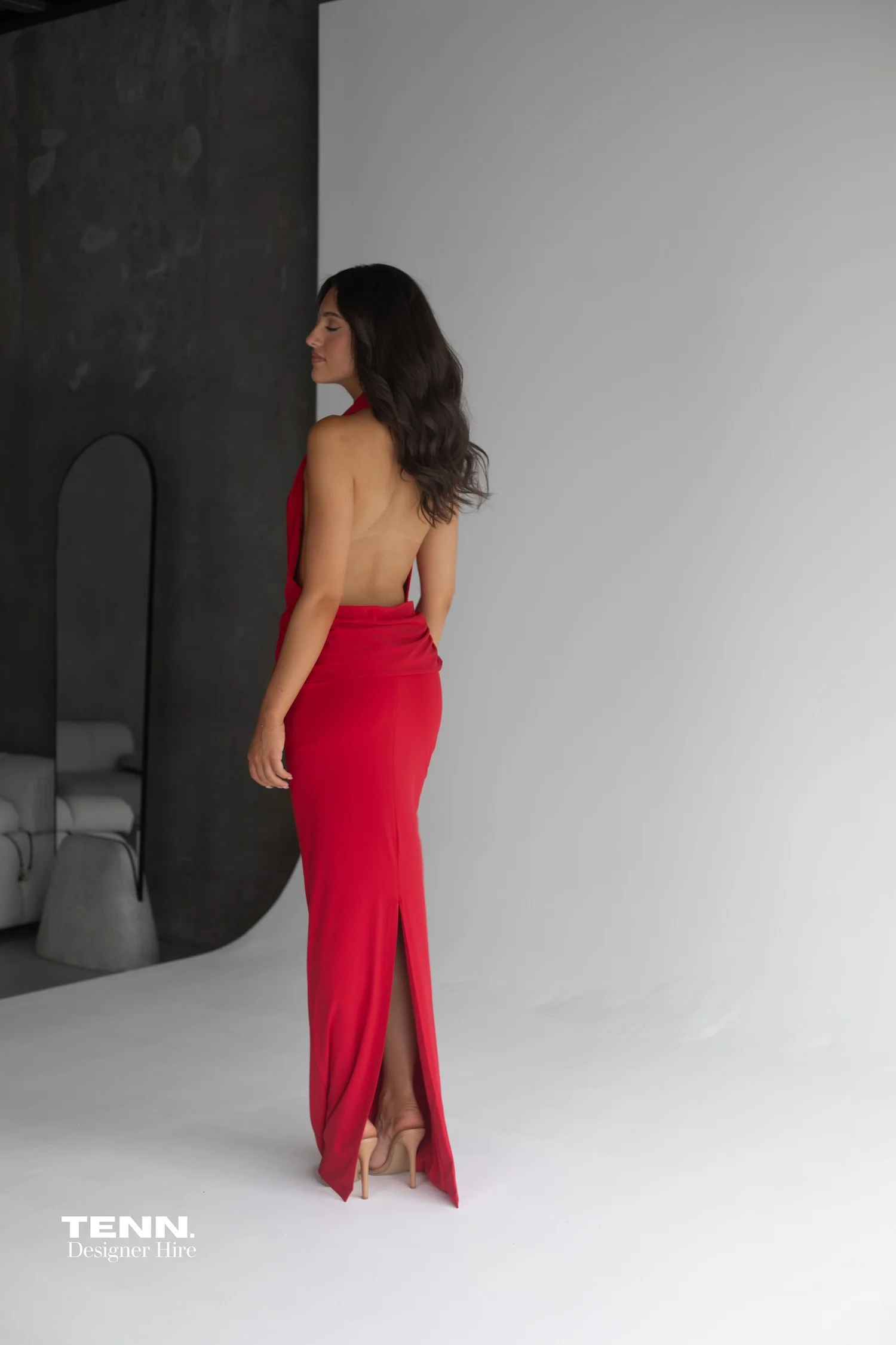 Vanessa Jersey Dress - Red - Image 5