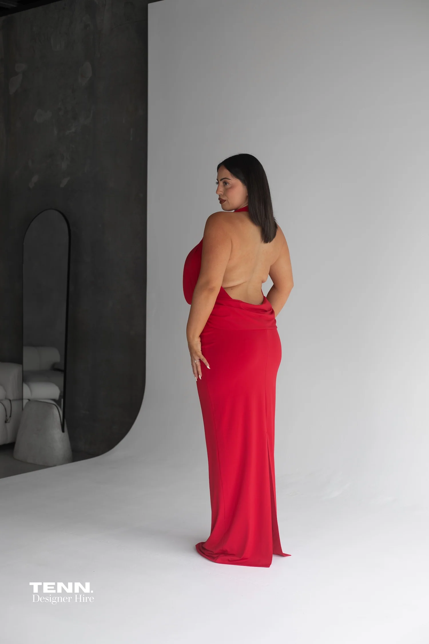 Vanessa Jersey Dress - Red - Image 7