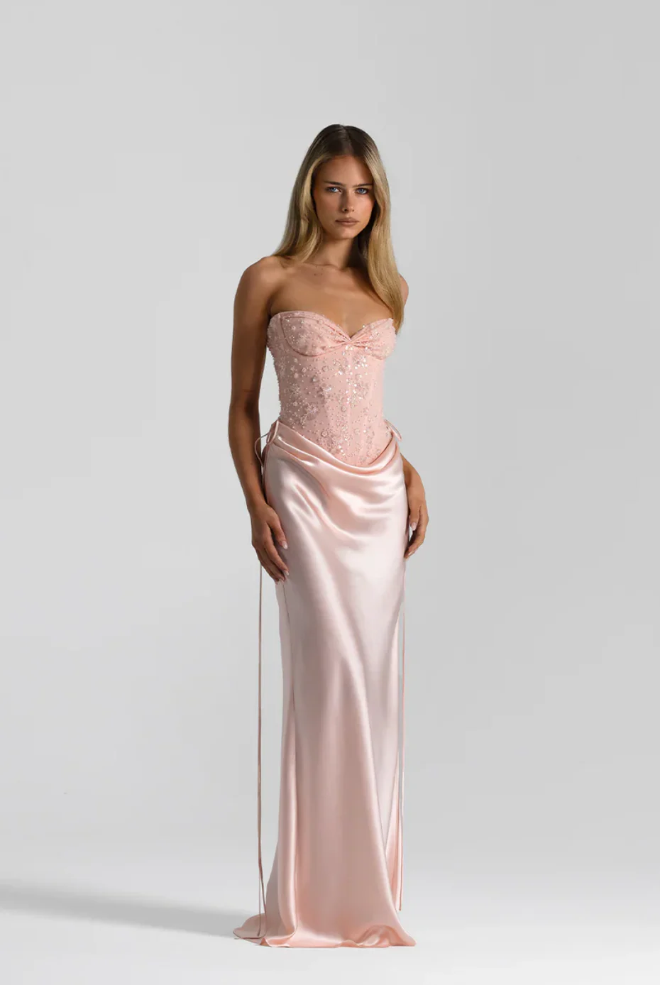 Verity Bustier & Allira Skirt set - Baby Pink - Image 2