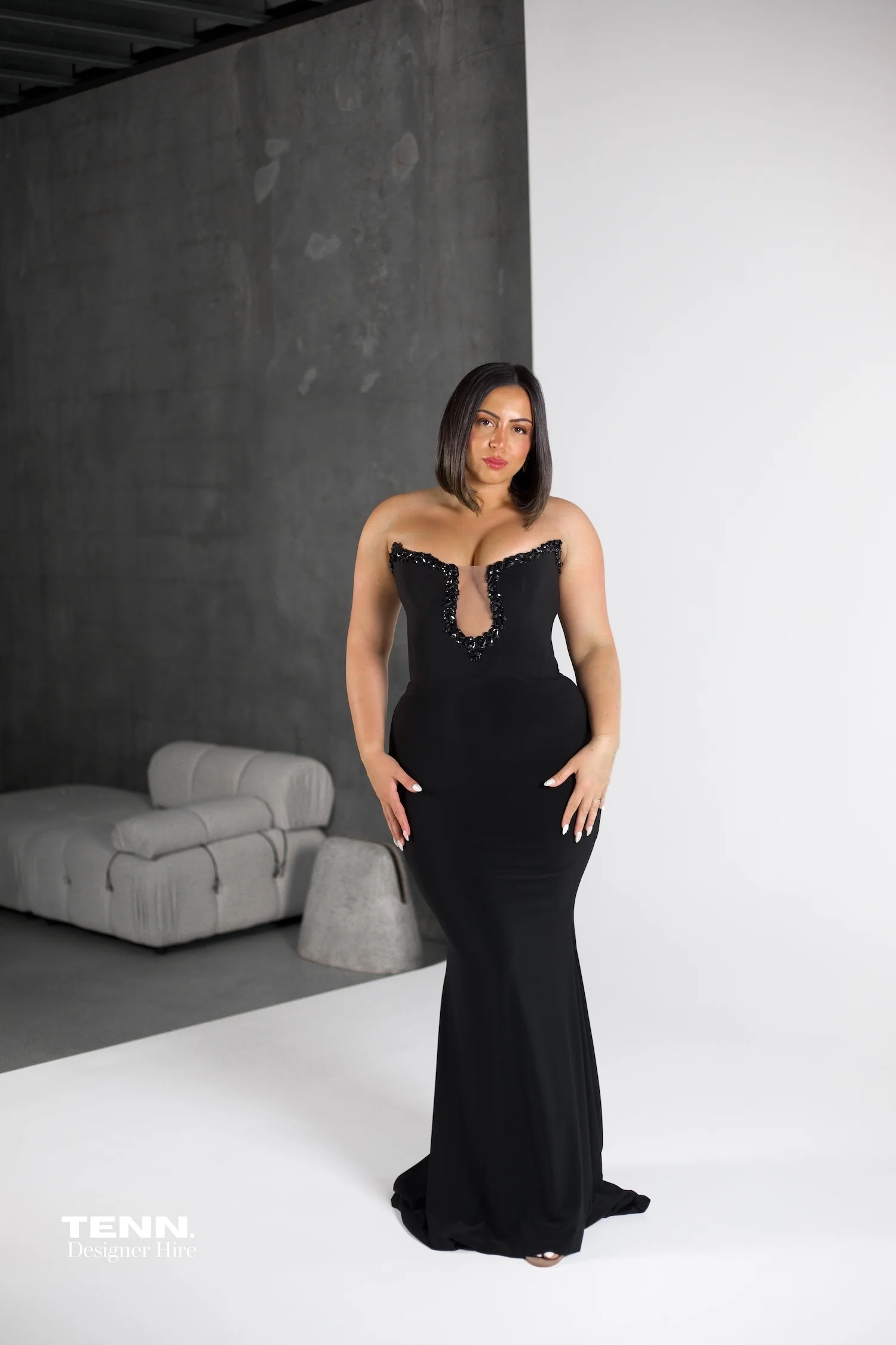 Victorie Gown - Black - Image 8