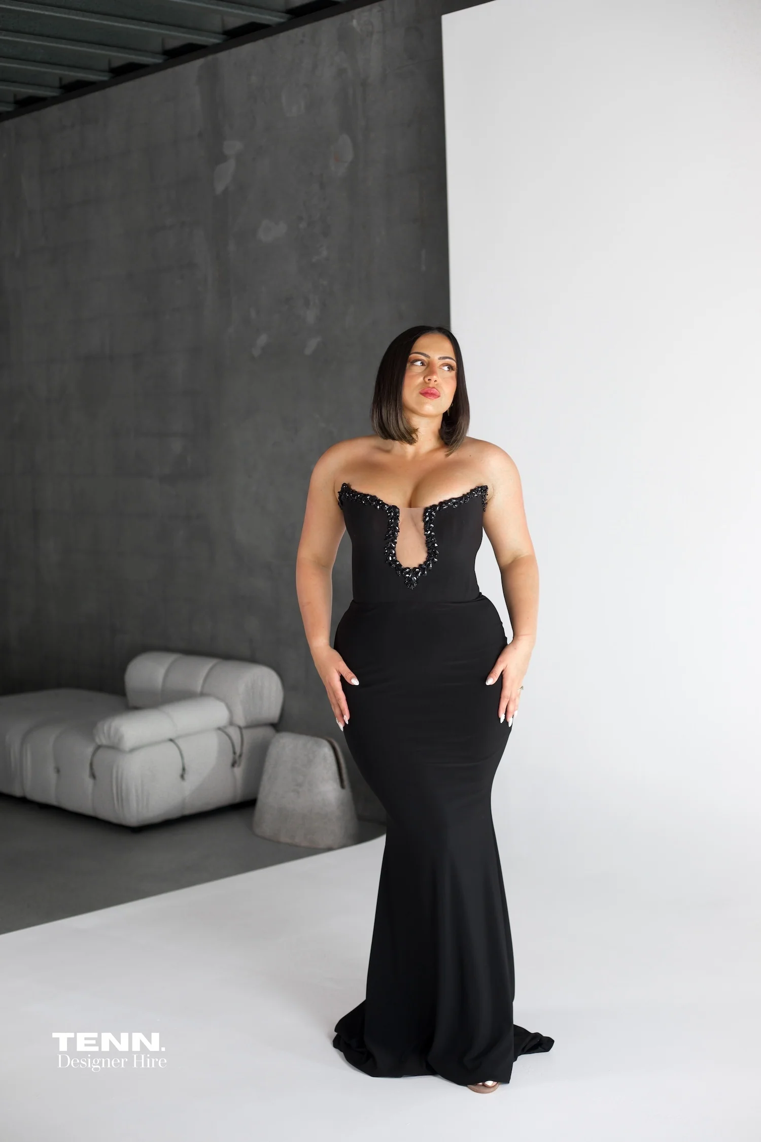 Victorie Gown - Black - Image 9