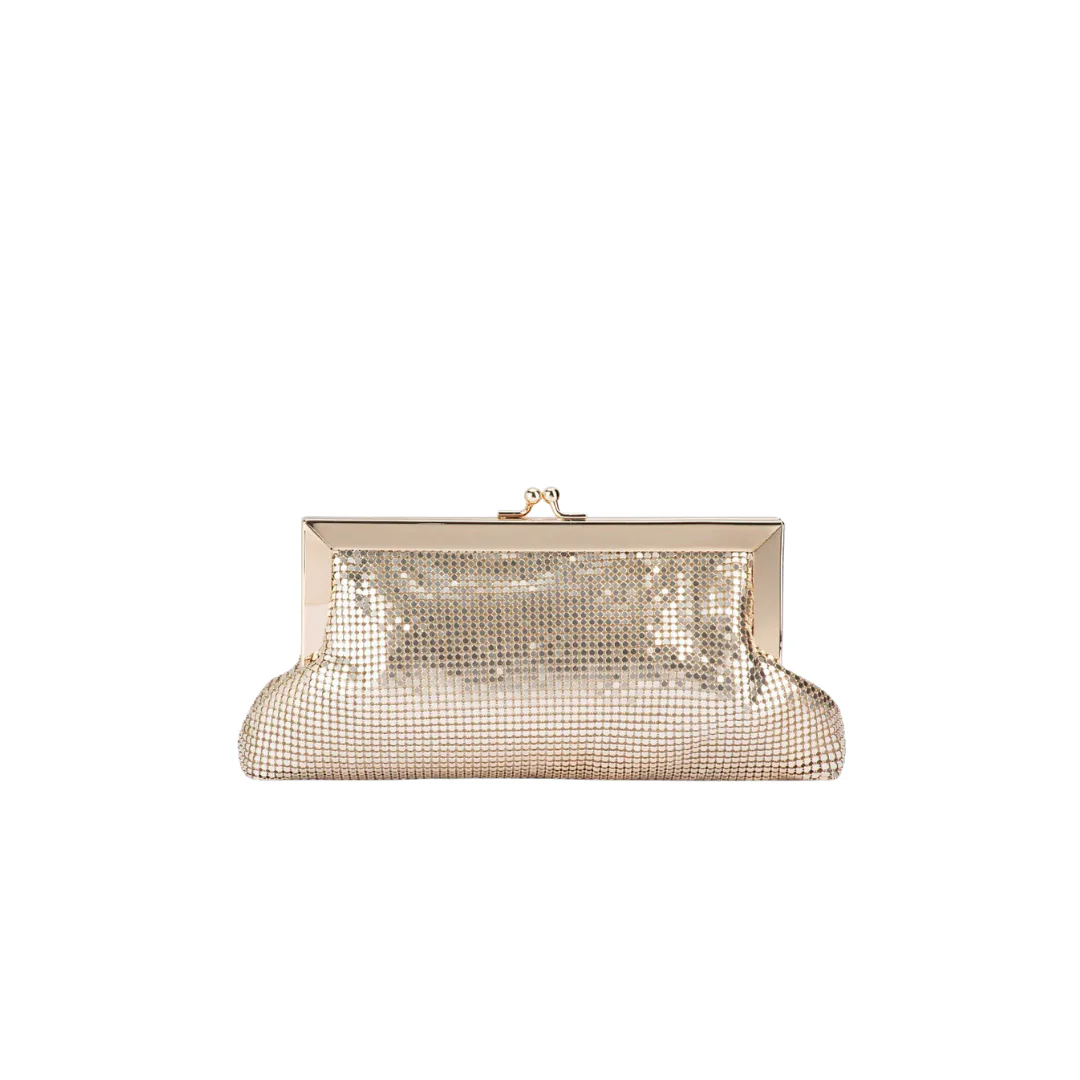 Zara Mesh Clutch - Gold